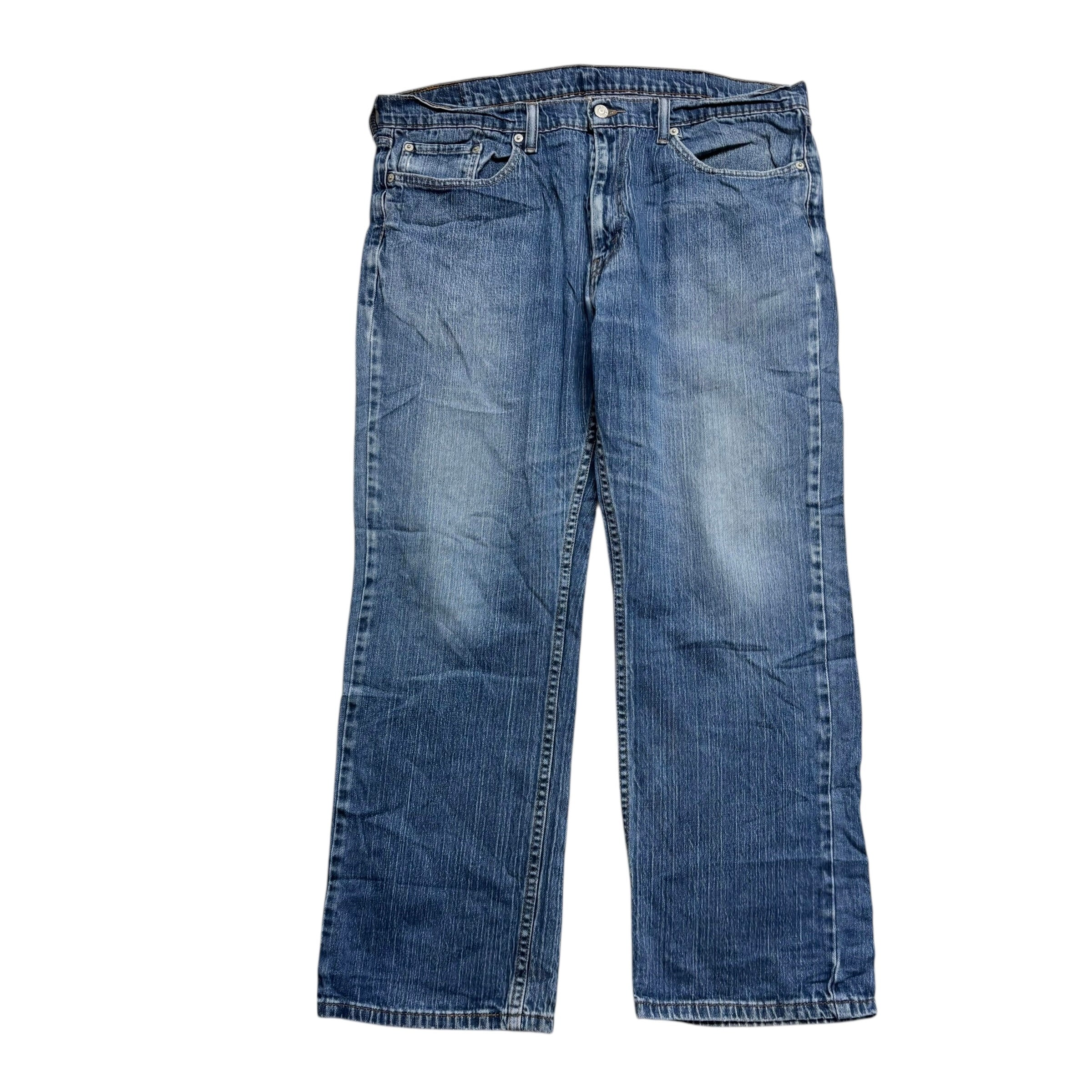 Levis 559 Jeans W38 L29 Mens Mid Blue Baggy Relaxed Straight Fit Stretch Denim
