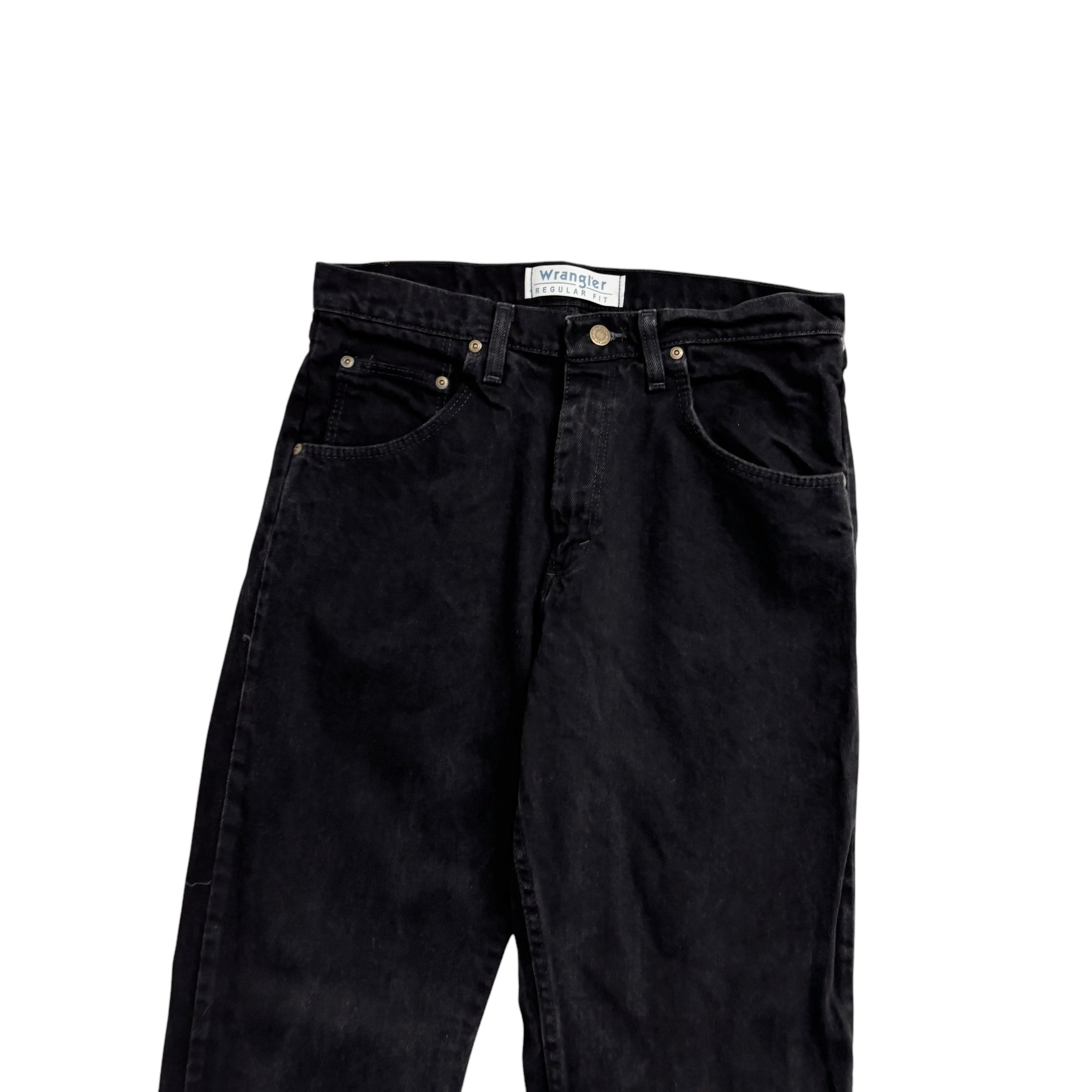 Wrangler Jeans W32 L32 Mens Black Regular Straight Fit Denim (E)