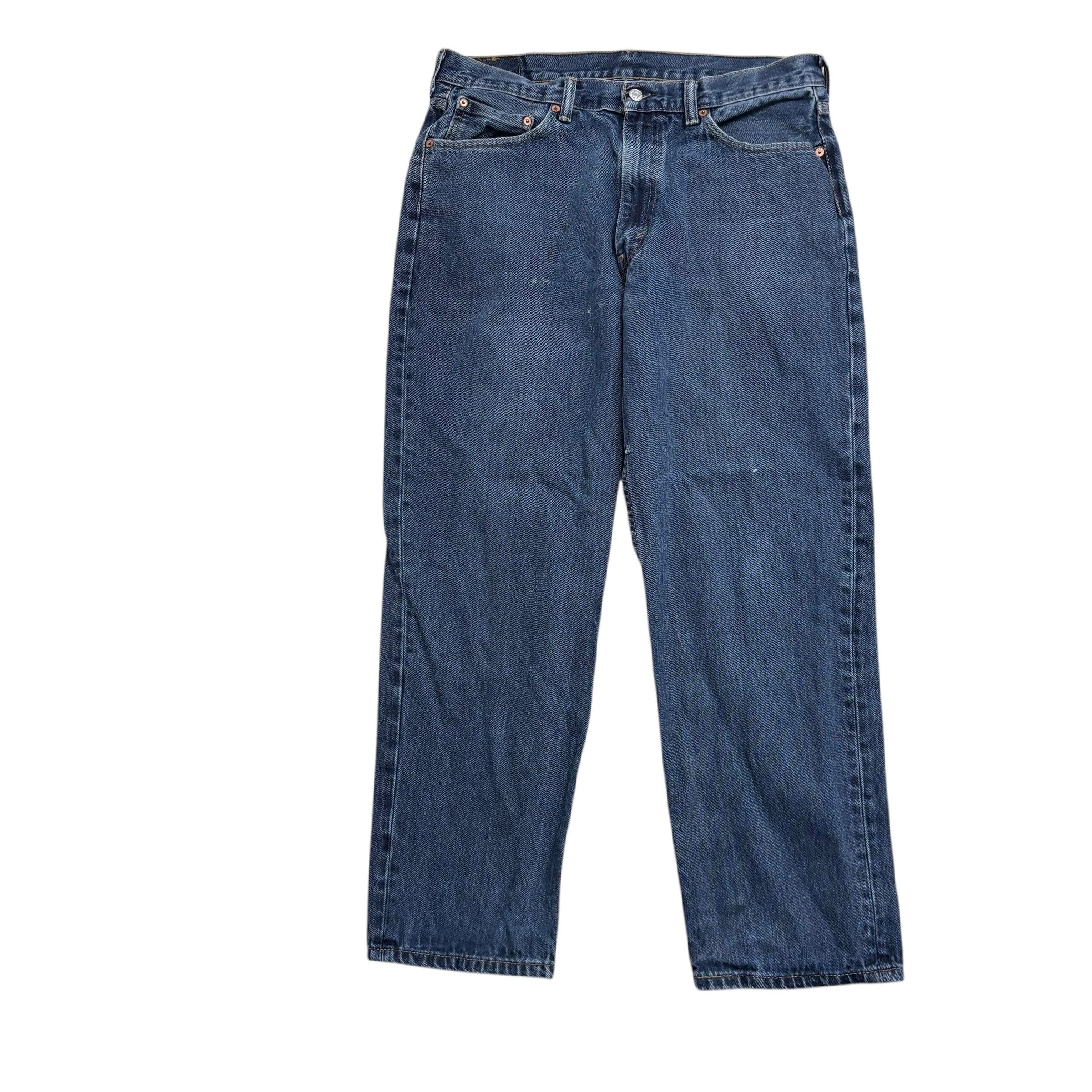 Levis 550 Jeans W36 L30 Mens Mid Blue Baggy Relaxed Straight Fit Denim (F)