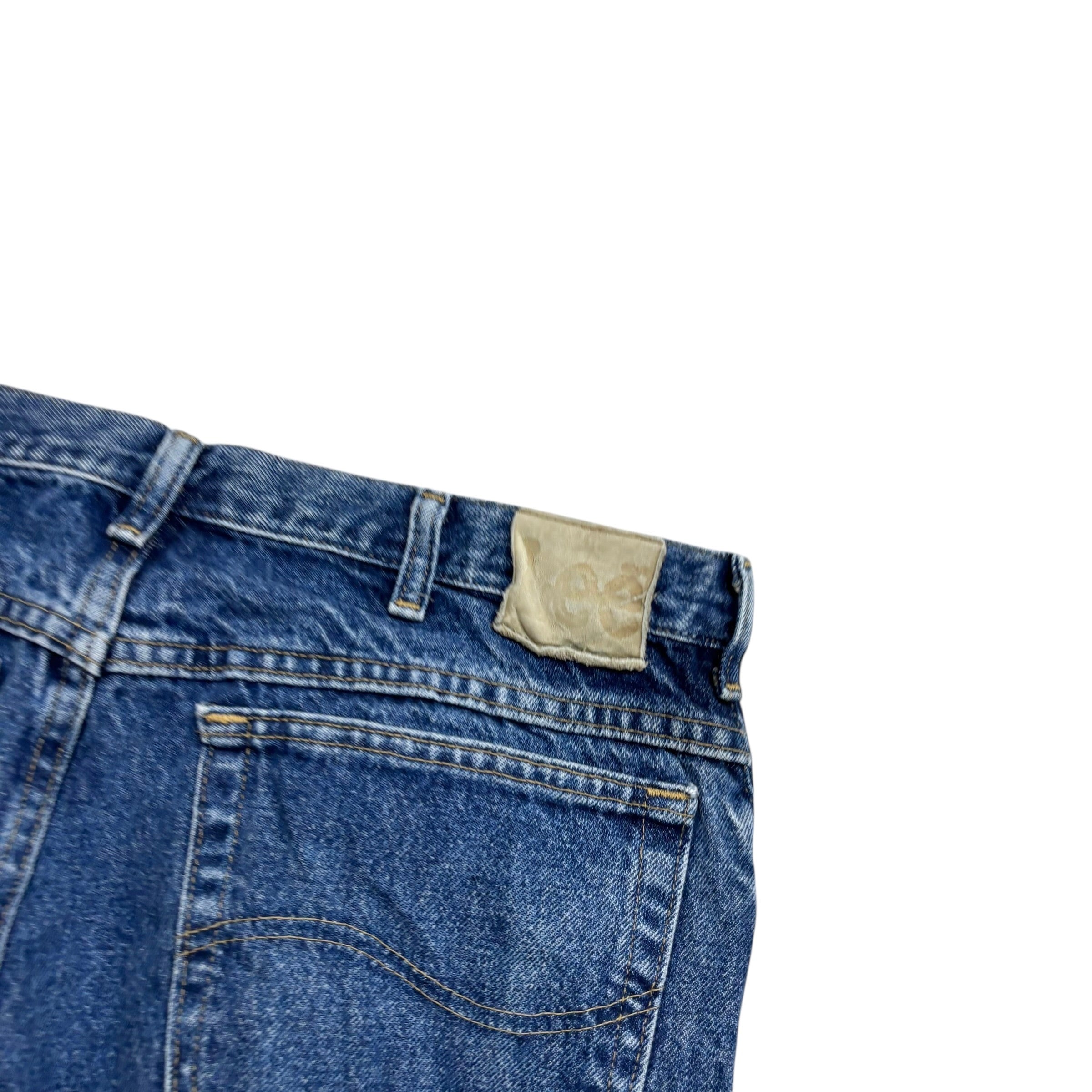 Lee Jeans W34 L34 Mens Mid Blue Regular Straight Fit Vintage Denim (E)