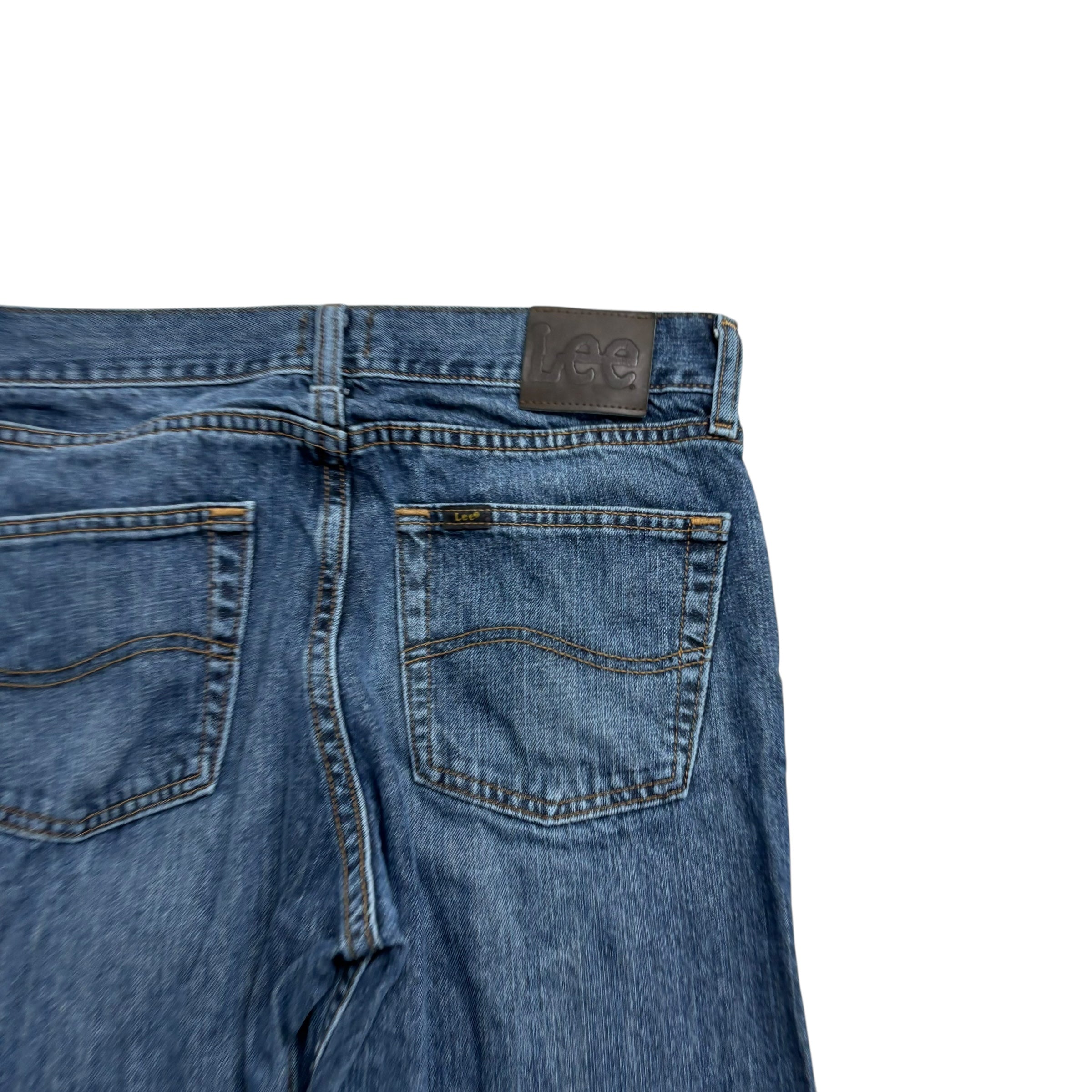 Lee Jeans W29 L32 Mens Dark Blue Regular Straight Fit Denim