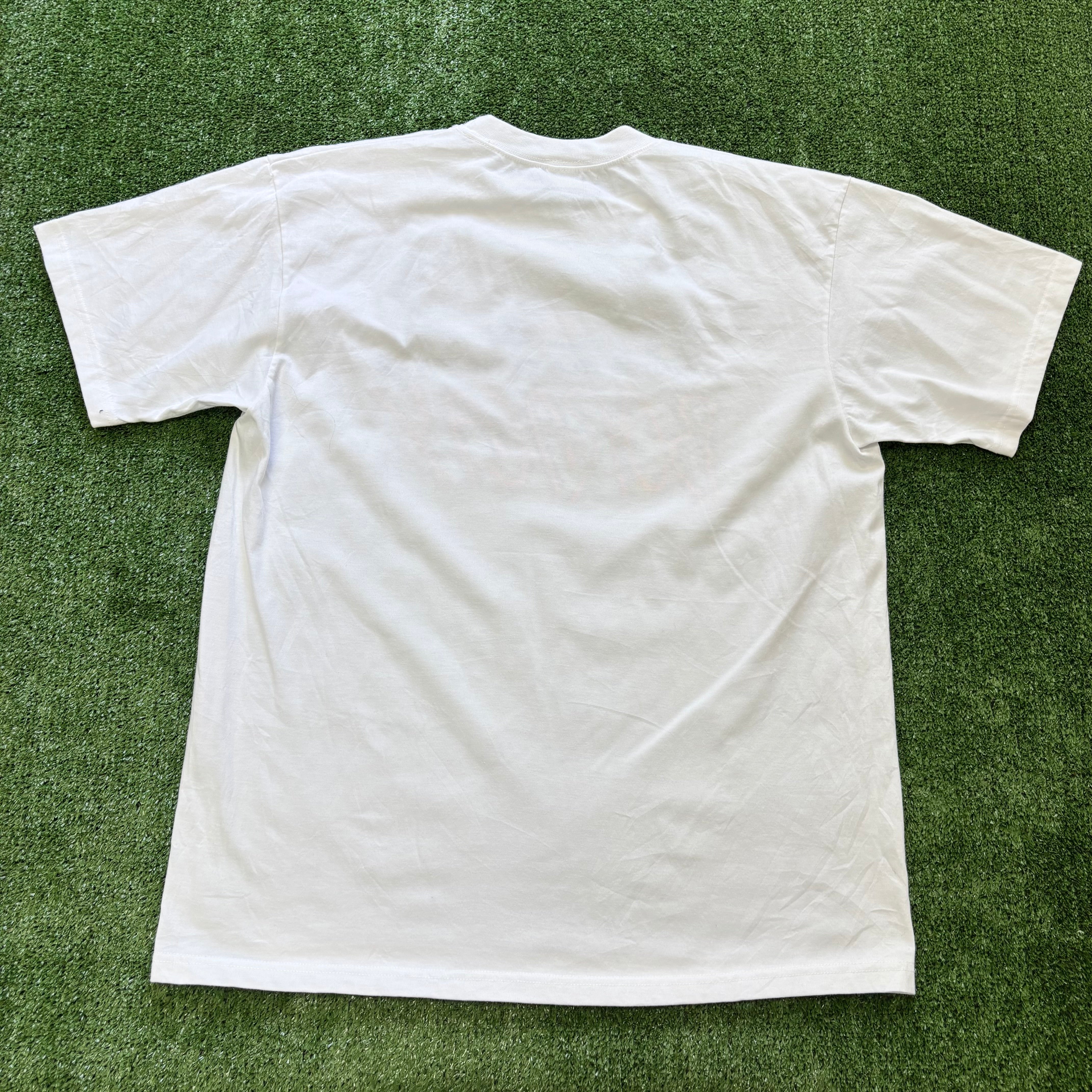 Vintage T Shirt Mens Large White Graphic Print 90s Tourist (E)