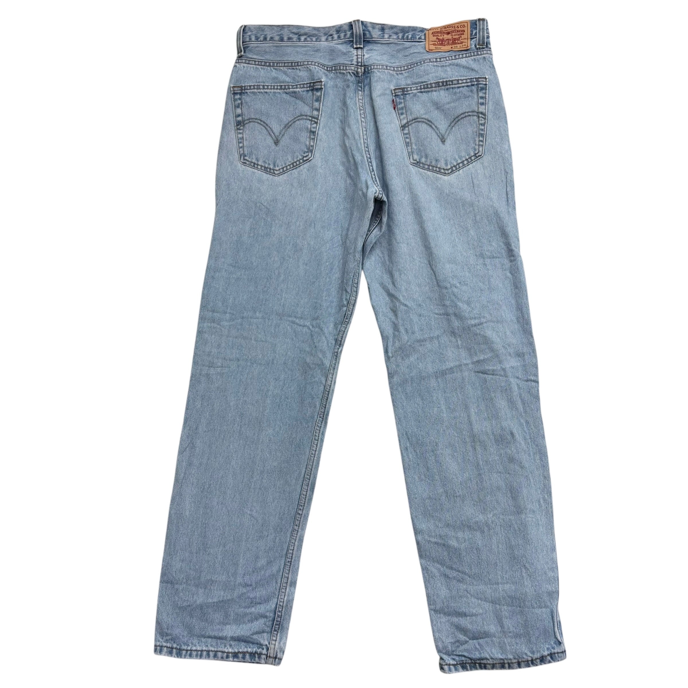 Levis 550 Jeans W36 L34 Mens Light Blue Baggy Relaxed Straight Vintage Denim (E)
