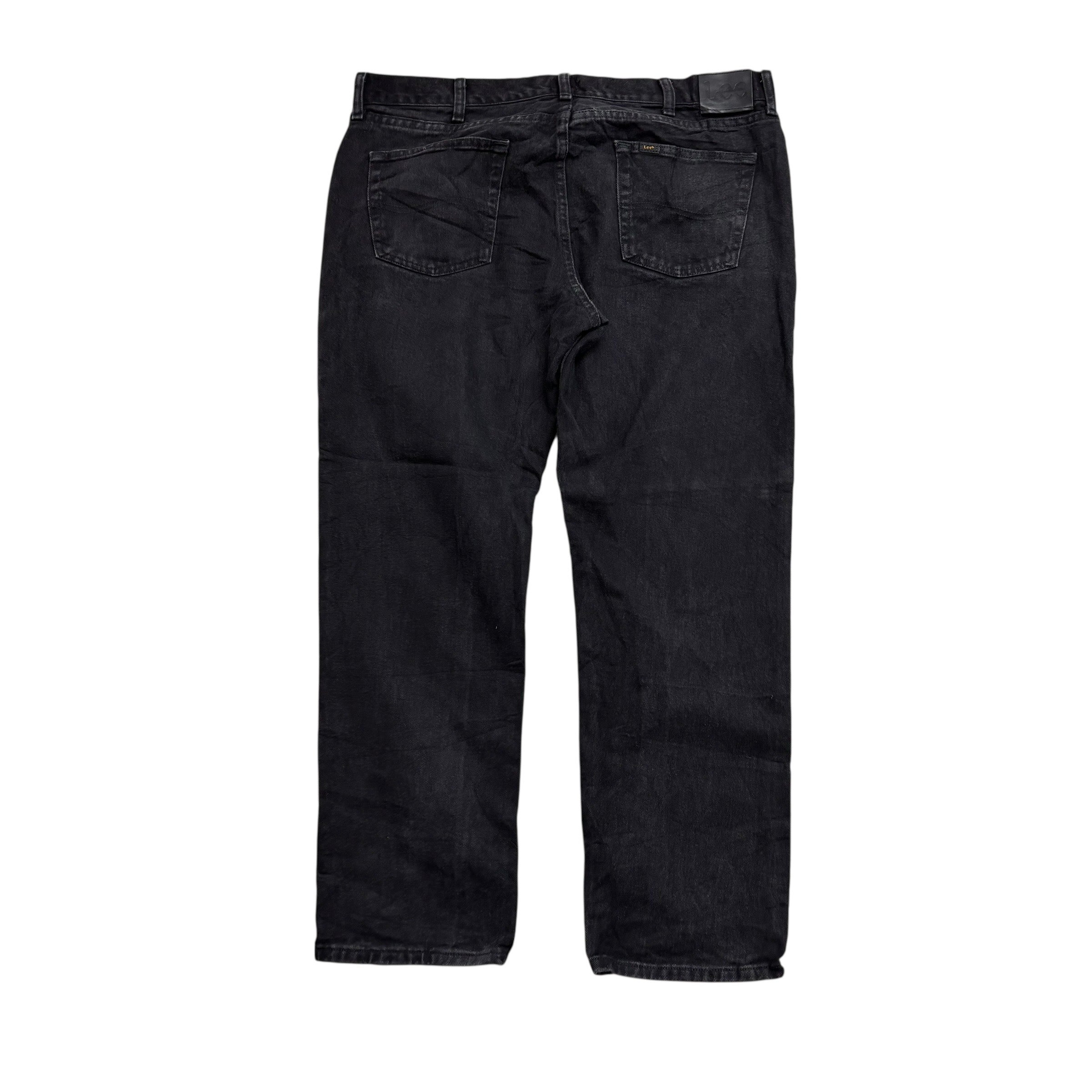 Lee Jeans W40 L30 Mens Regular Straight Fit Black Denim (E)