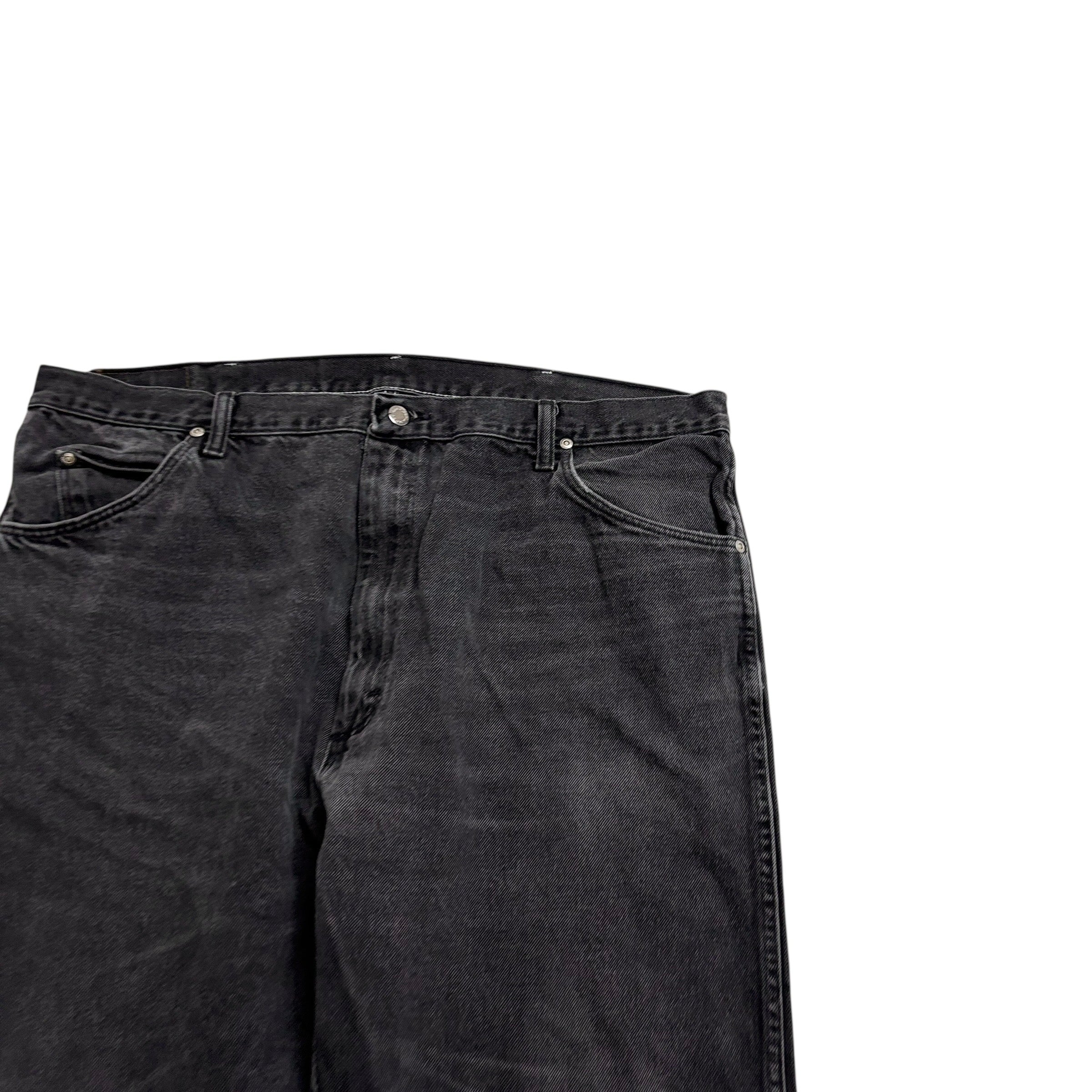 Wrangler Jeans W40 L30 Mens Black Regular Straight Fit Vintage Denim