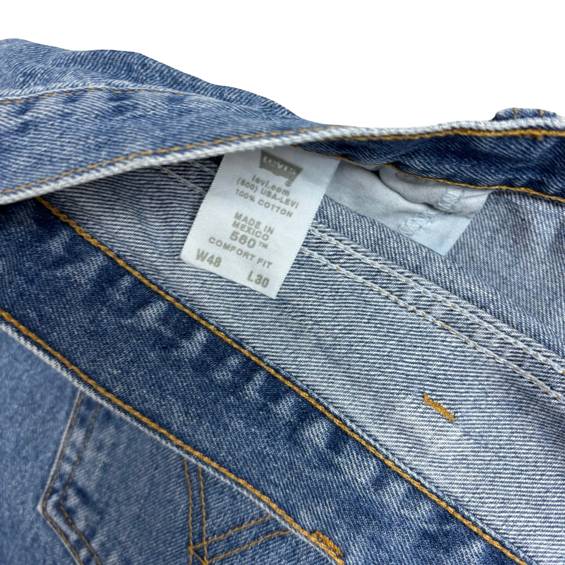 Levis 560 Jeans W46 L30 Mens Mid Blue Baggy Relaxed Comfort Fit Vintage Denim