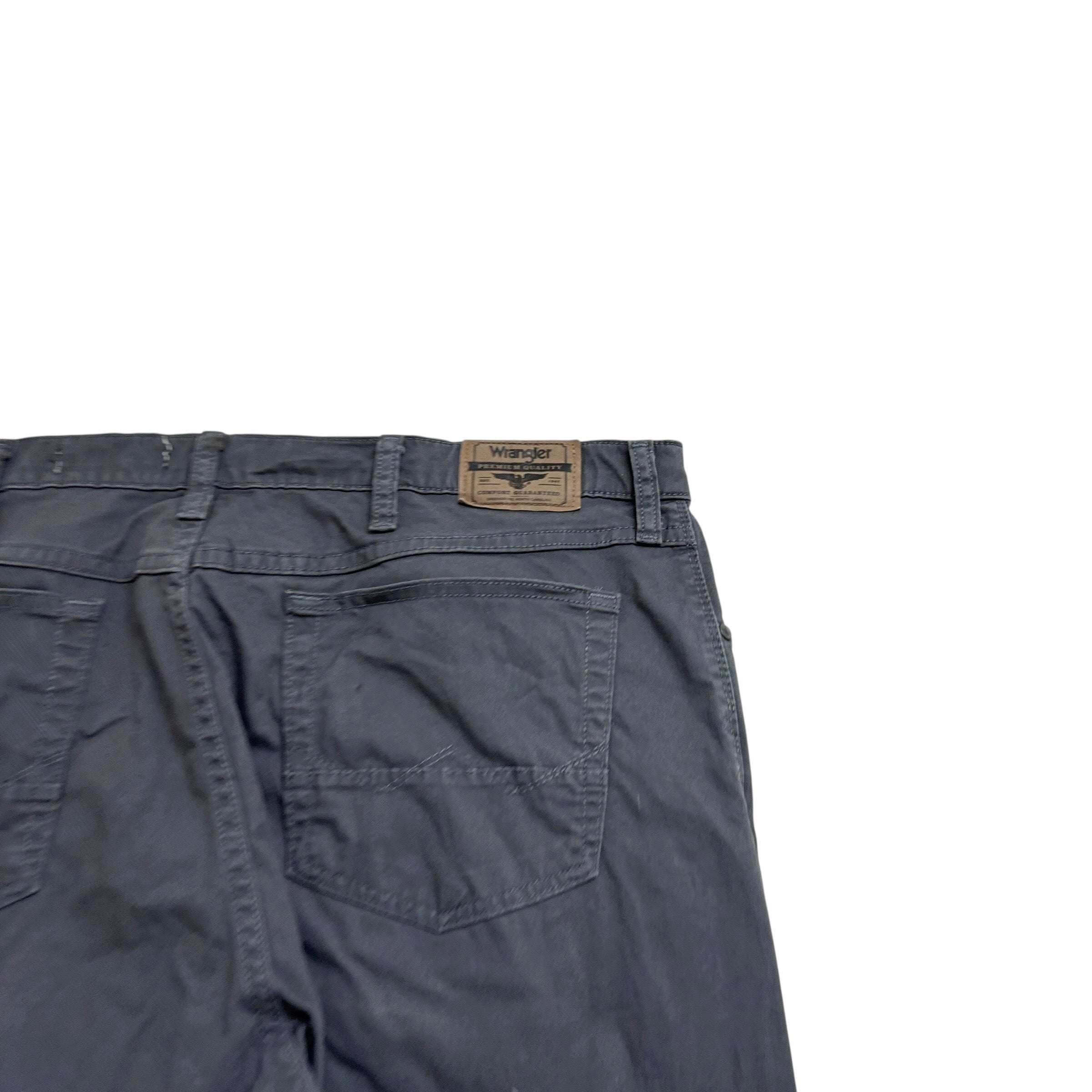 Wrangler Trousers W42 L30 Mens Grey Regular Straight Fit Stretch Pants (E)