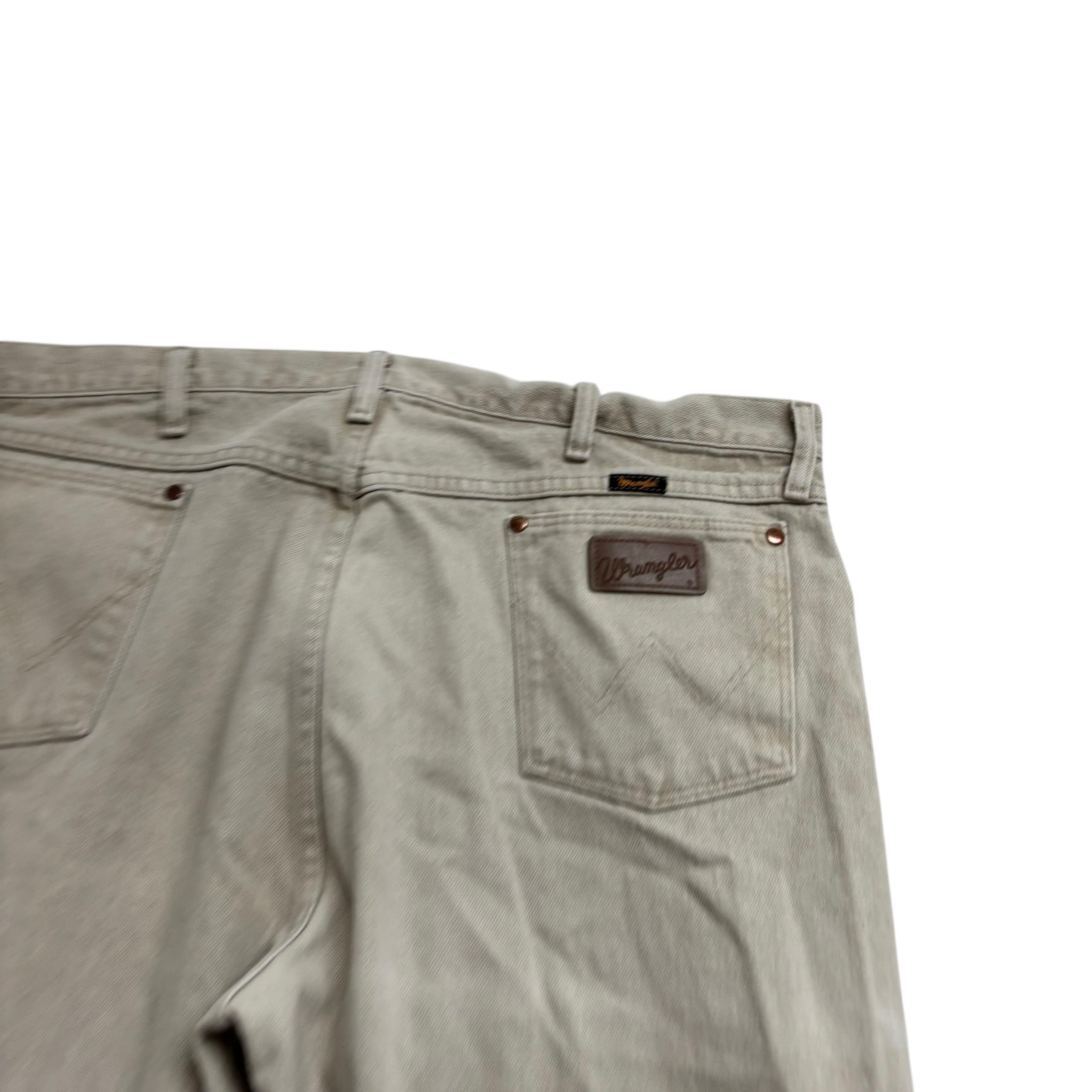 Wrangler Jeans Cowboy Cut W42 L30 Mens Cream 13MWZ Original Fit Denim (F)