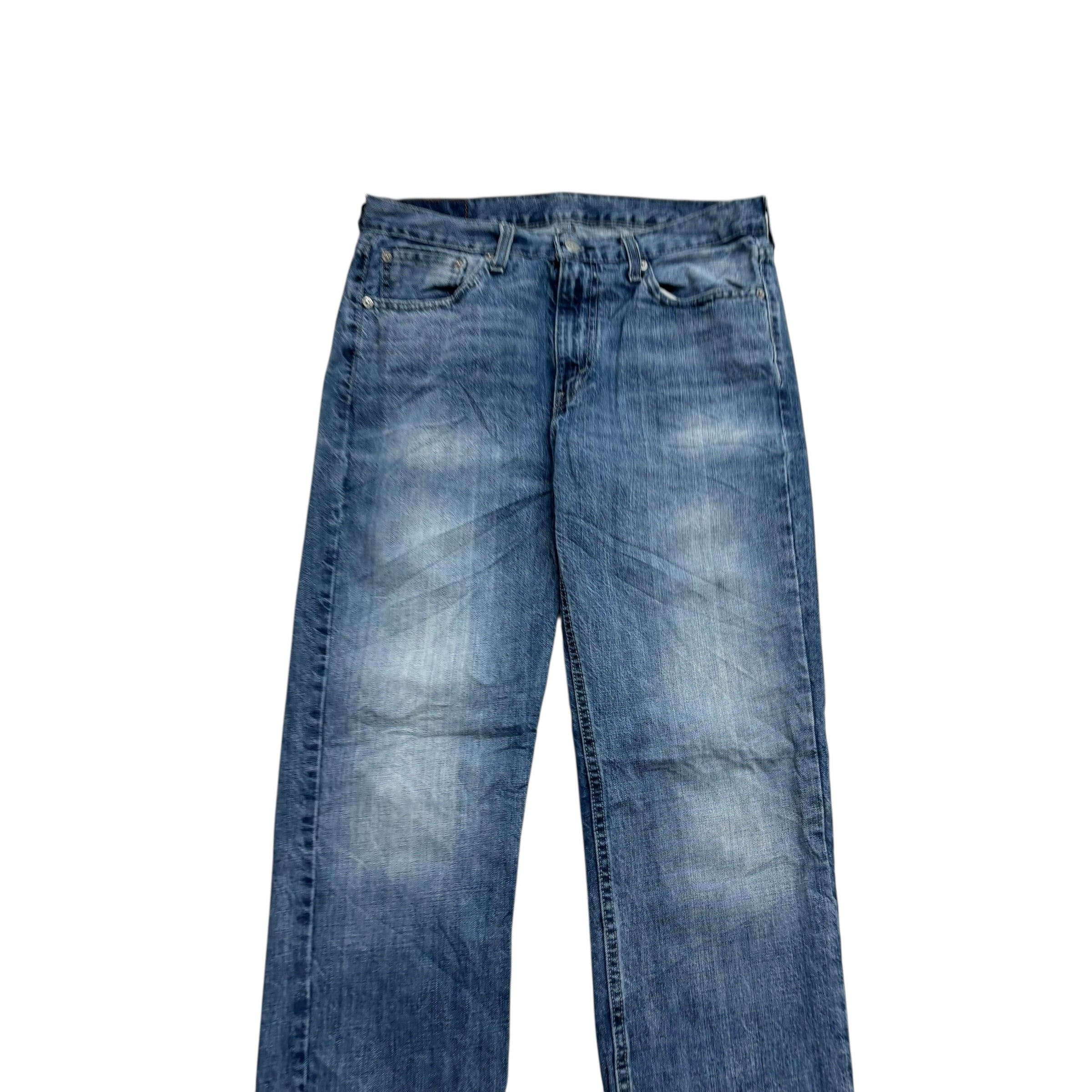 Levis 514 Jeans W32 L34 Mens Mid Blue Regular Straight Fit Denim