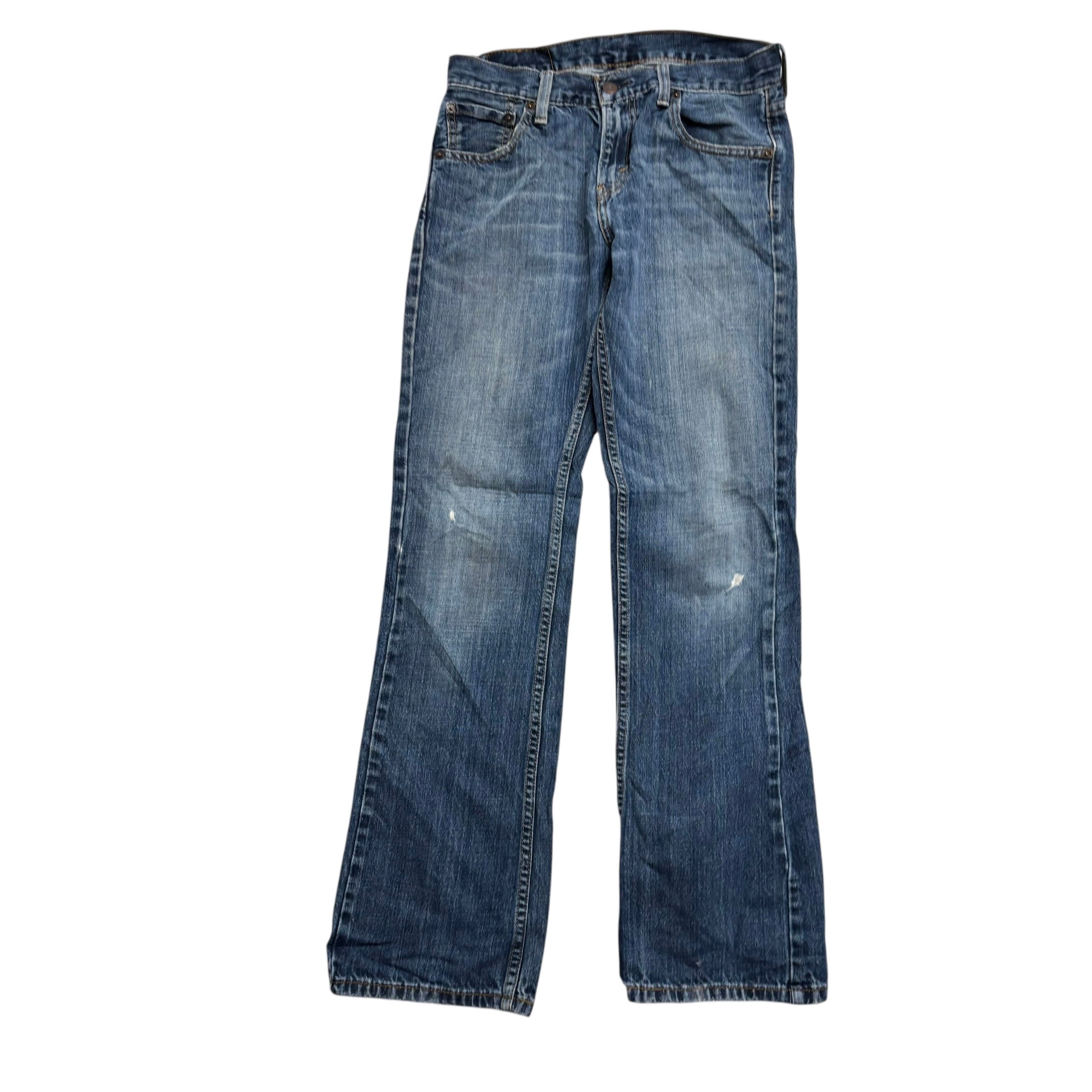 Levis 527 Jeans W30 L32 Mens Mid Blue Slim Bootcut Fit Denim (F)