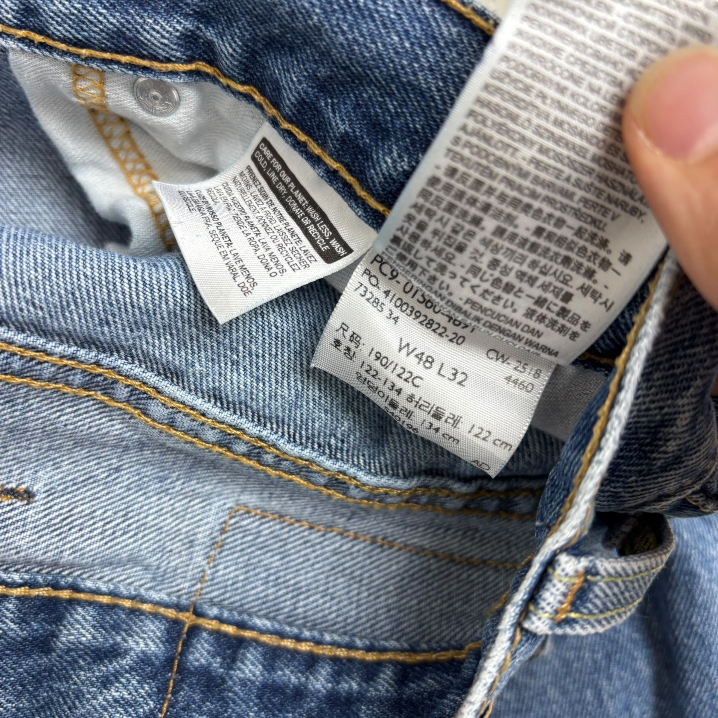 Levis 560 Jeans W48 L32 Mens Mid Blue Baggy Relaxed Comfort Fit Denim (E)