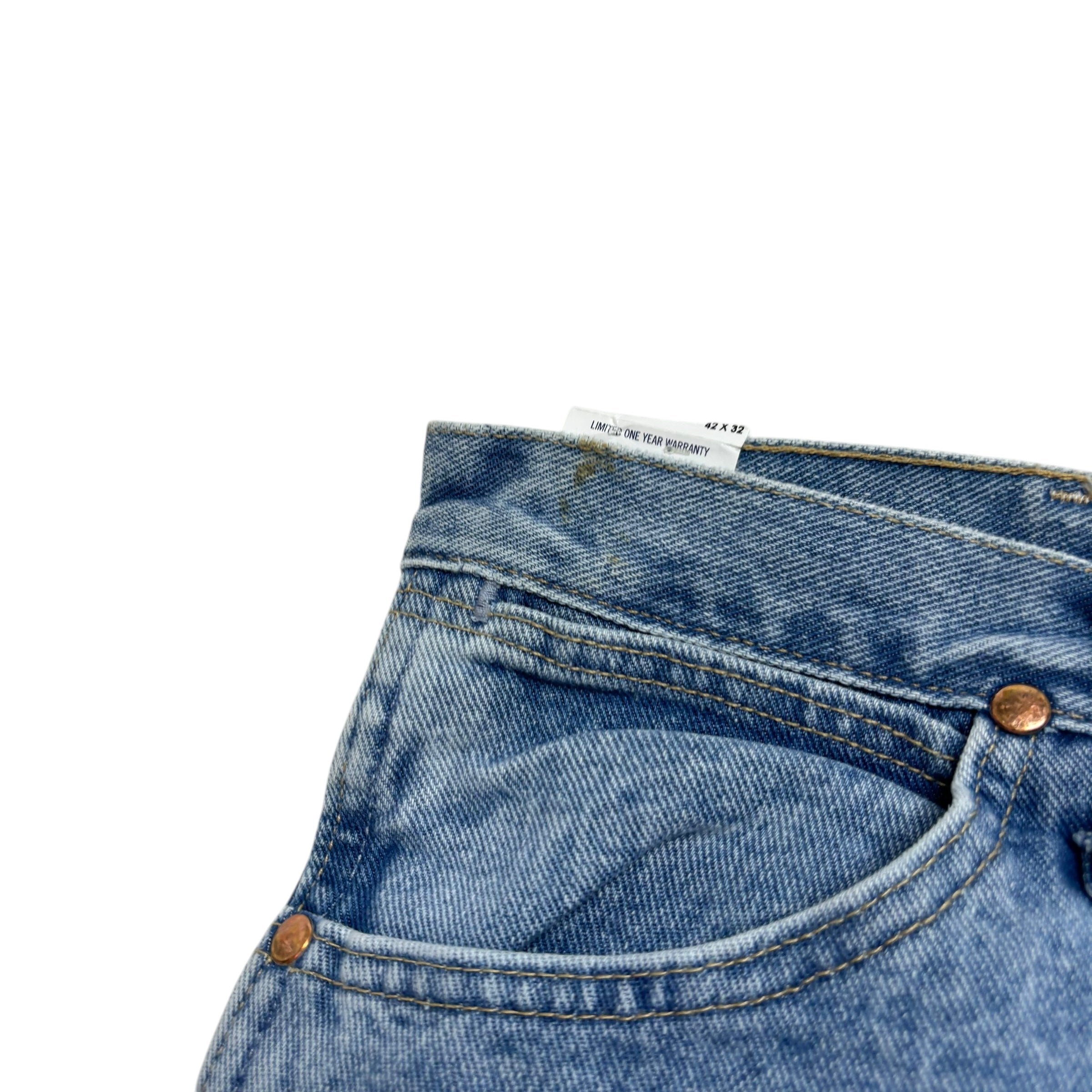 Wrangler Jeans Cowboy Cut W42 L32 Mens Light Blue 936 Slim Fit Denim