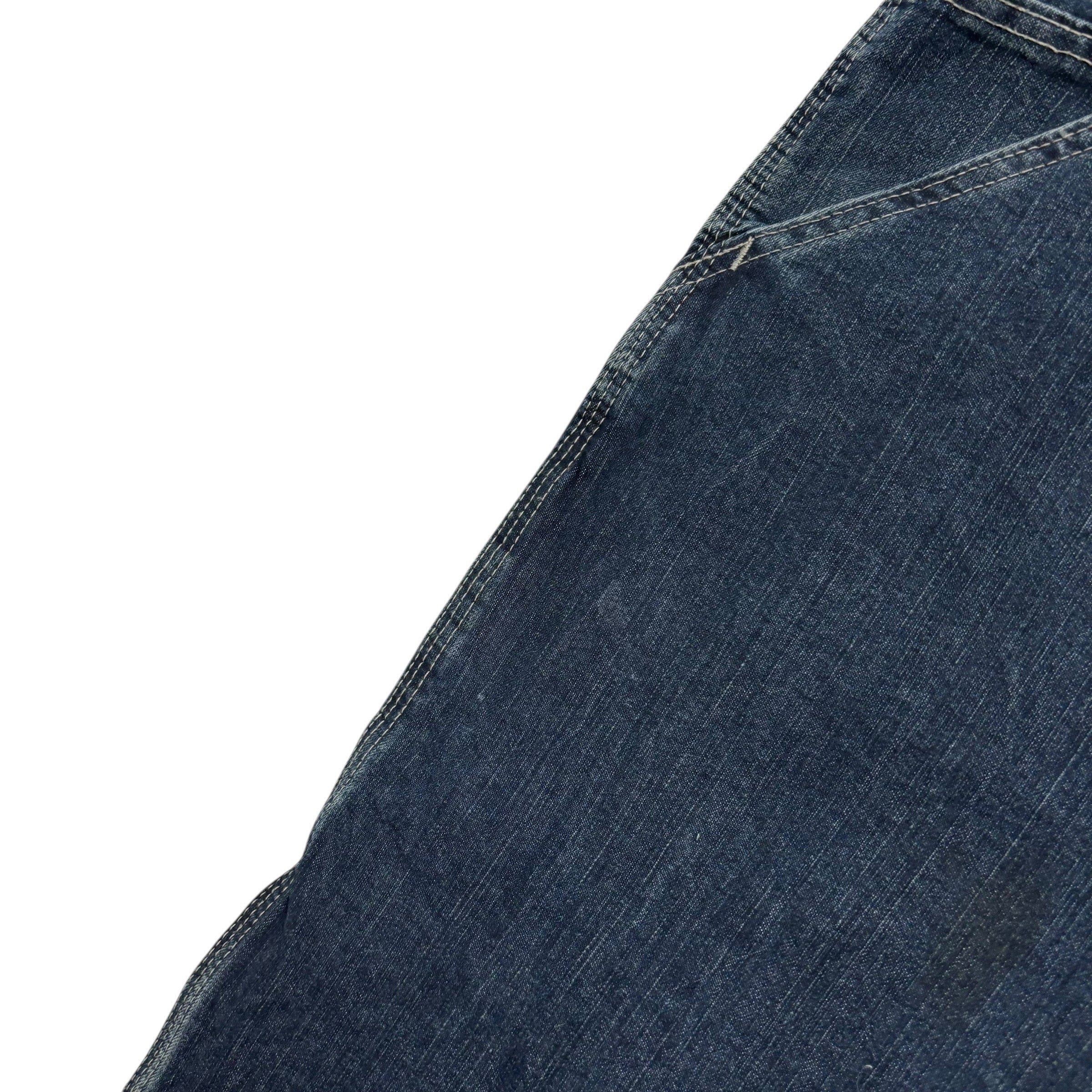 Wrangler Carpenter Jeans W40 L30 Mens Dark Blue Relaxed Straight Fit Denim (F)