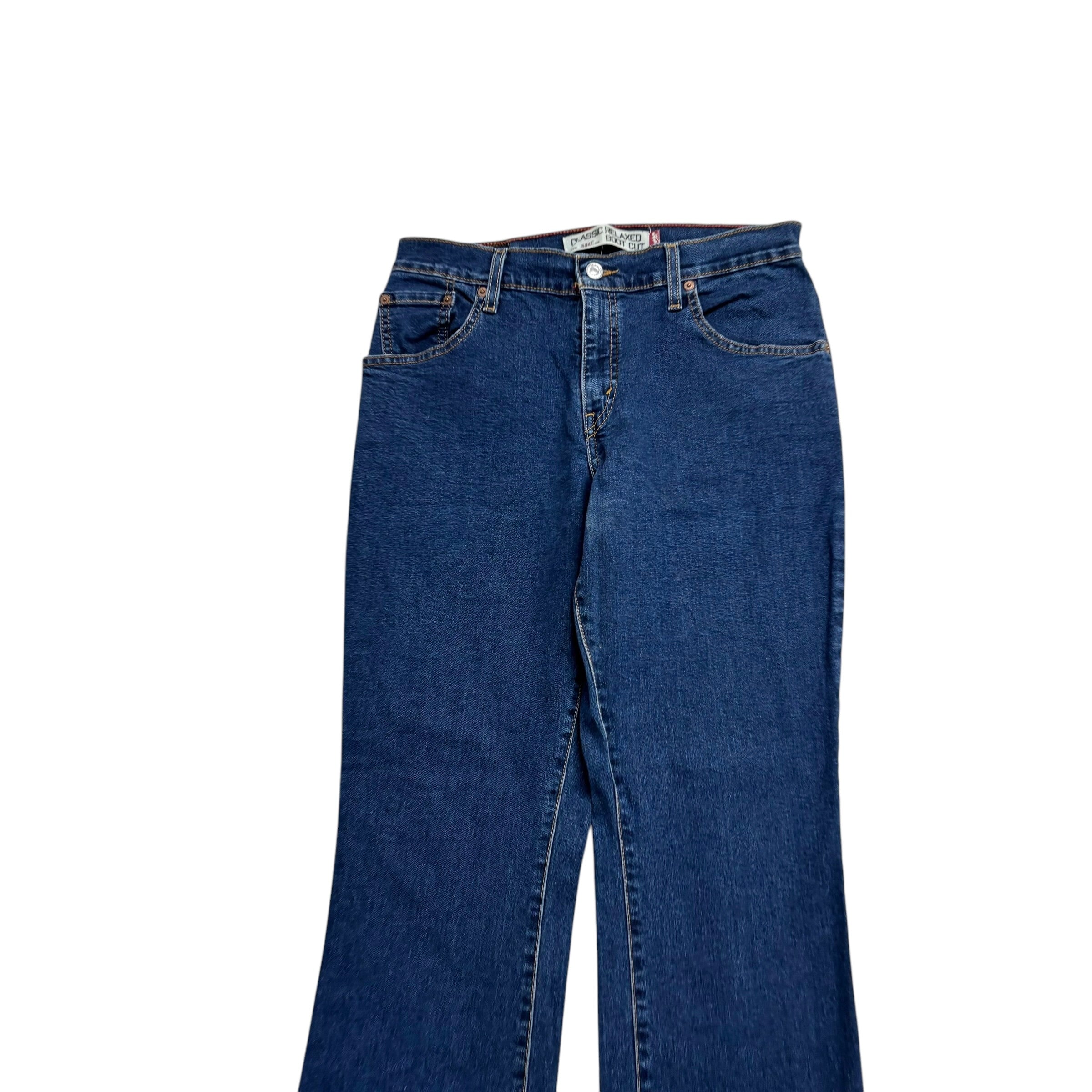 Levis 550 Jeans W30 L32 Womens Dark Blue Relaxed Bootcut Stretch Vintage Denim