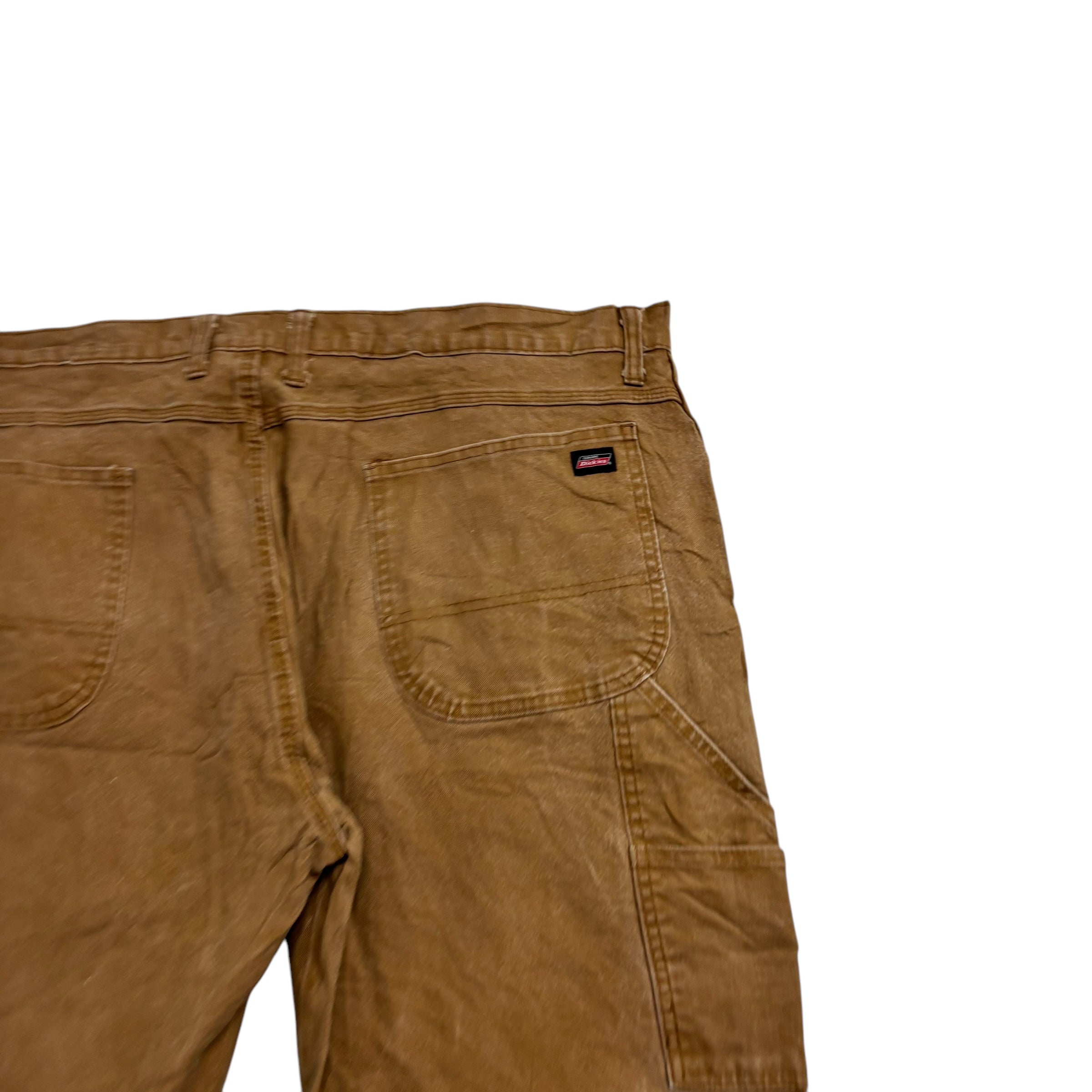 Dickies Carpenter Pants W42 L32 Mens Tan Relaxed Straight Fit Stretch Trousers