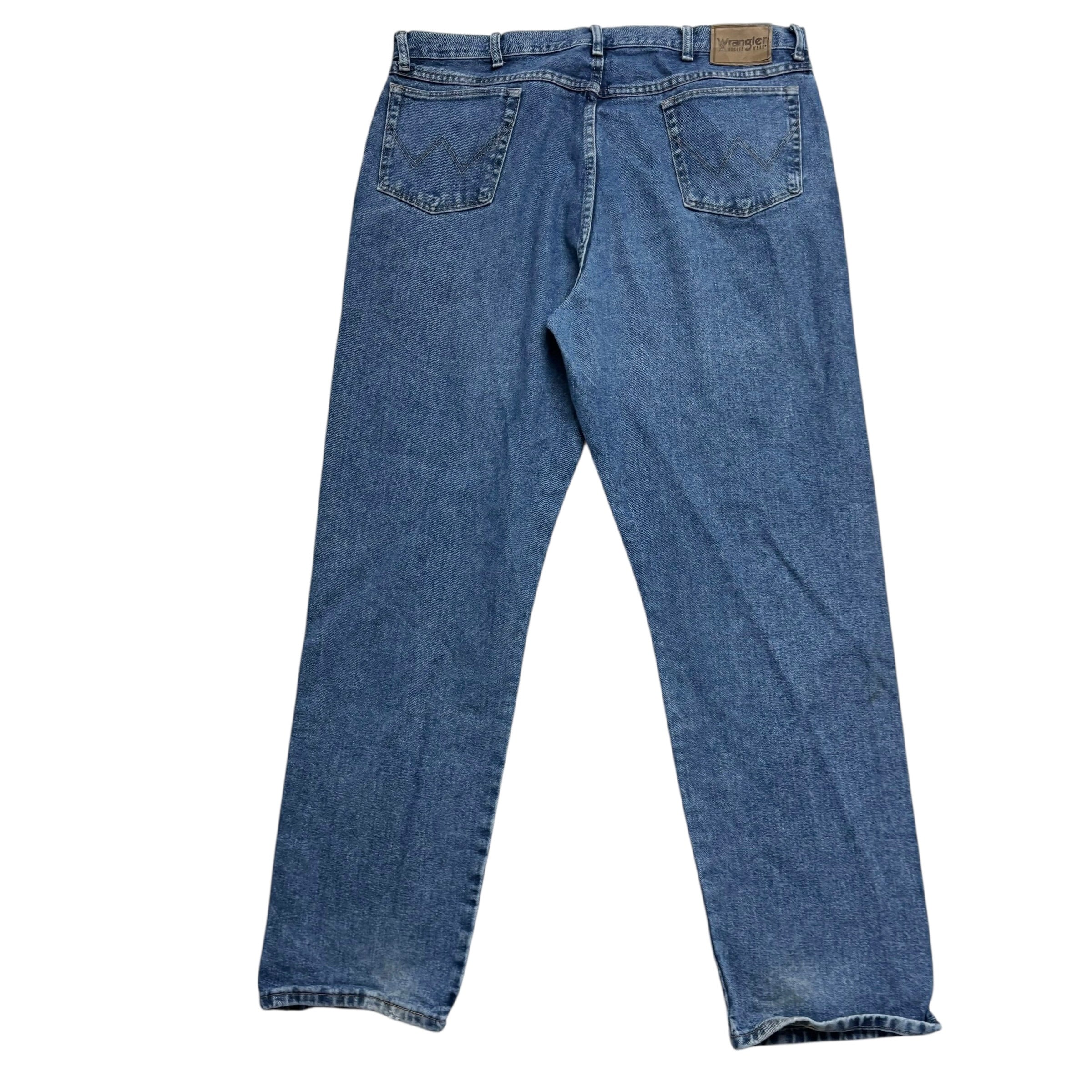 Wrangler Jeans W42 L34 Mens Mid Blue Relaxed Straight Fit Vintage Denim