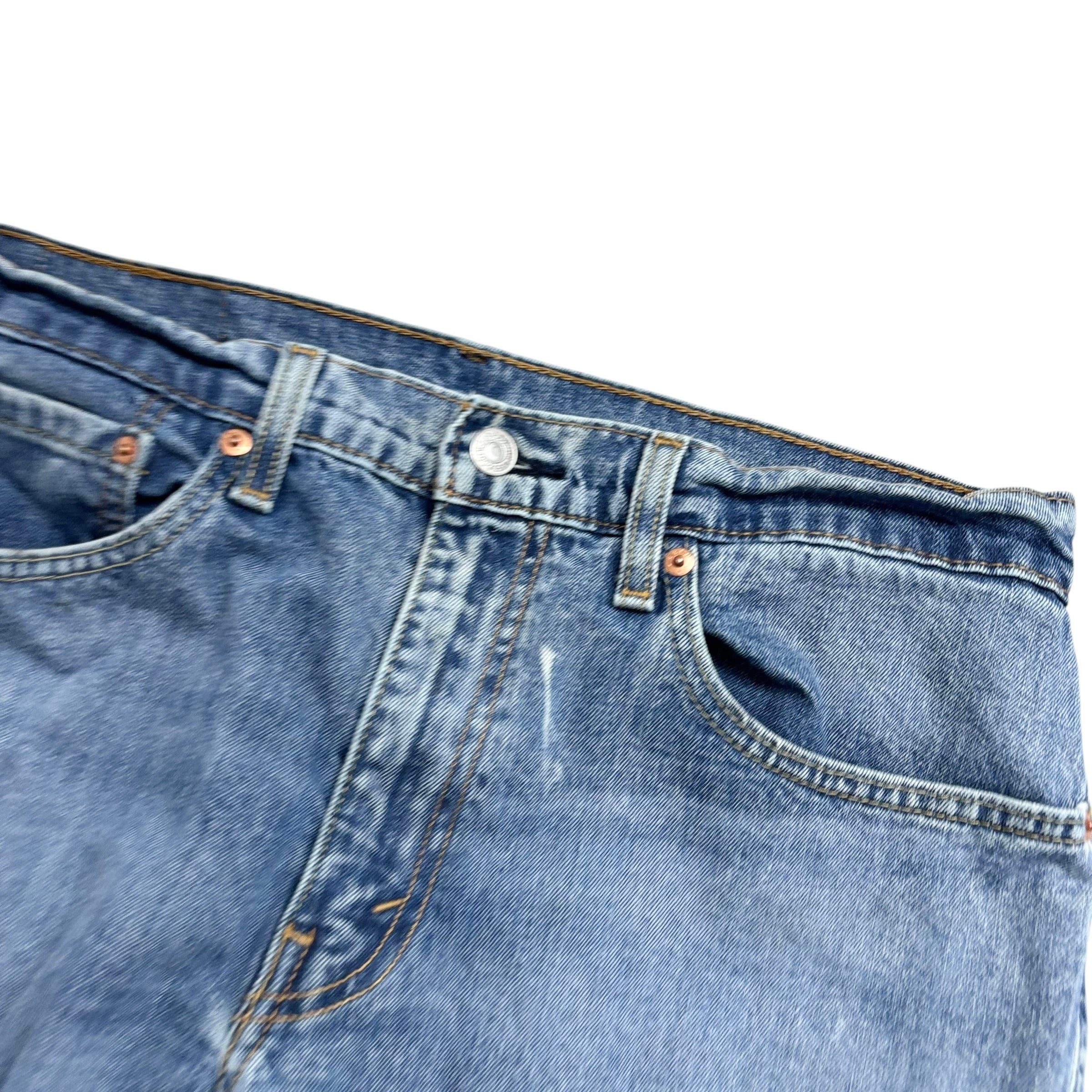 Levis 559 Jeans W34 L31 Mens Mid Blue Regular Straight Fit Stretch Denim