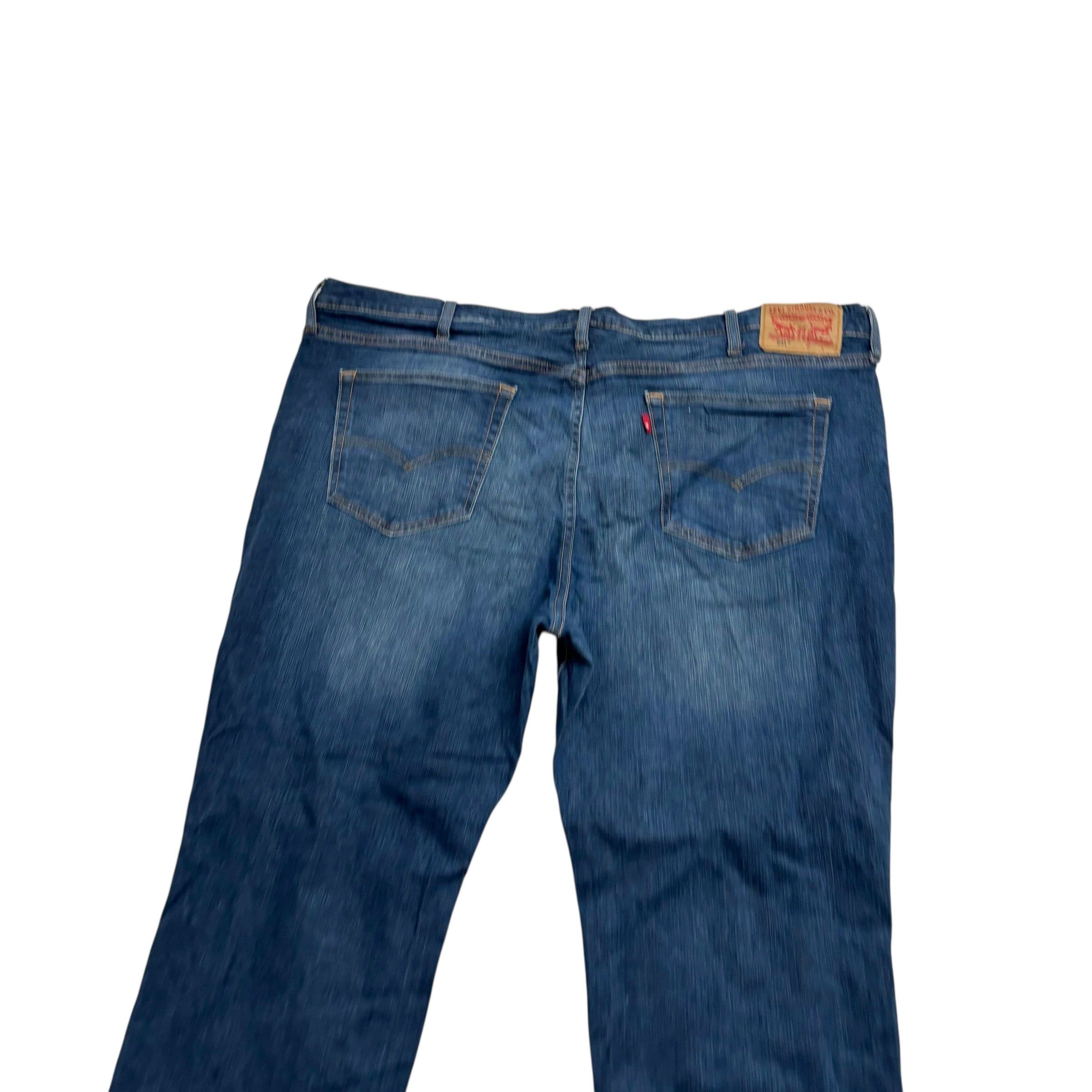 Levis 541 Jeans W46 L28 Mens Dark Blue Athletic Tapered Fit Stretch Denim (E)