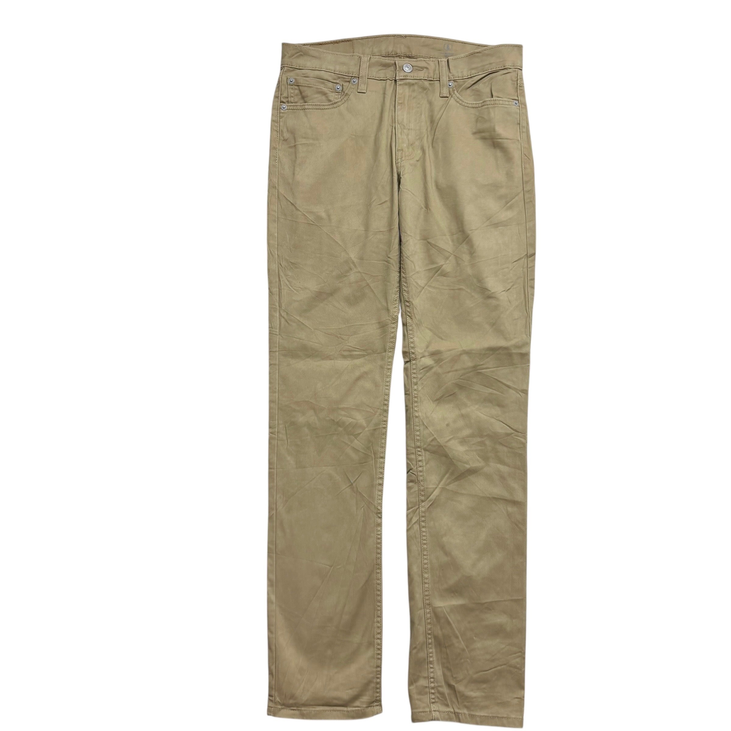 Levis 511 Trousers W32 L34 Mens Beige Slim Fit Stretch Pants