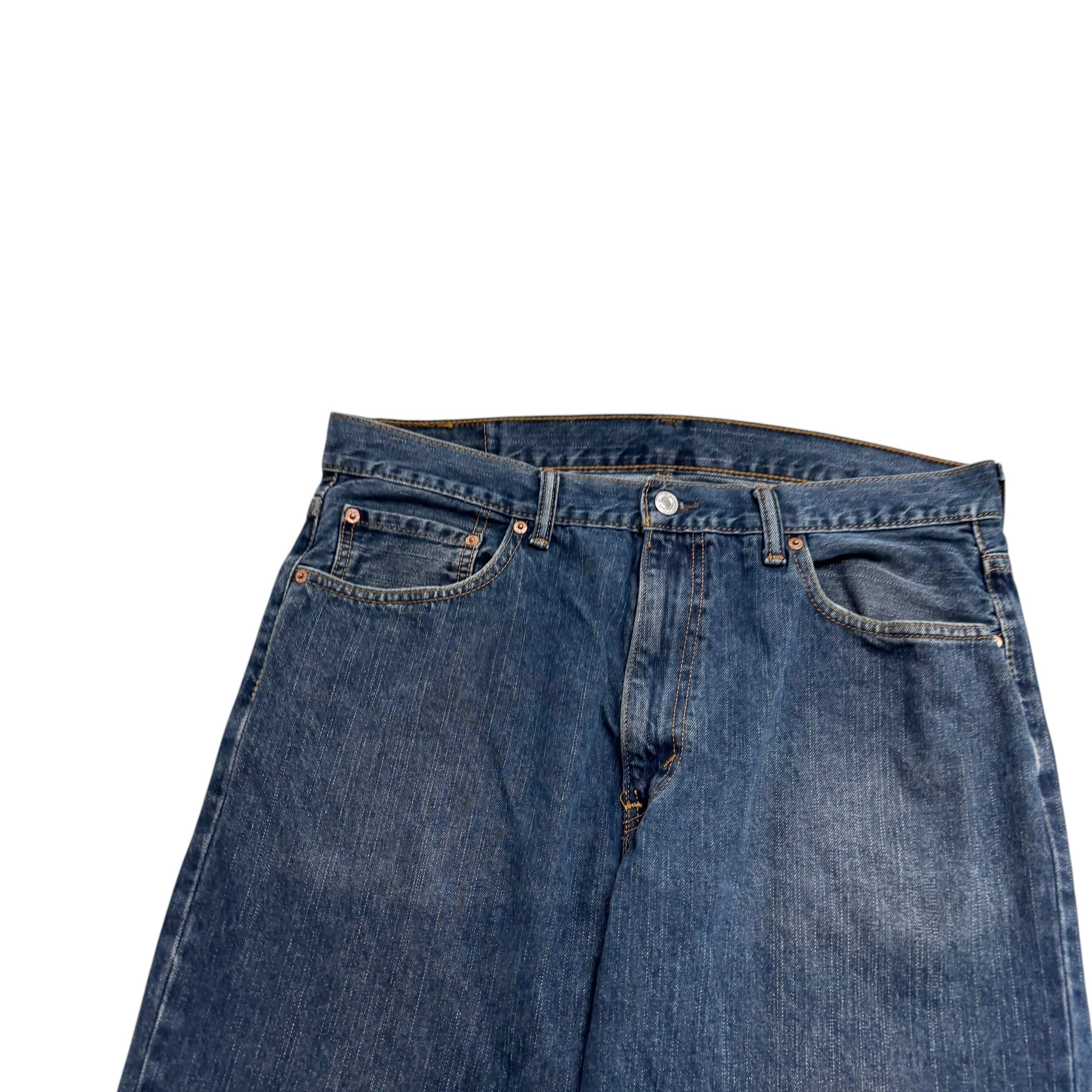 Levis 550 Jeans W36 L32 Mens Dark Blue Relaxed Straight Fit Vintage Denim