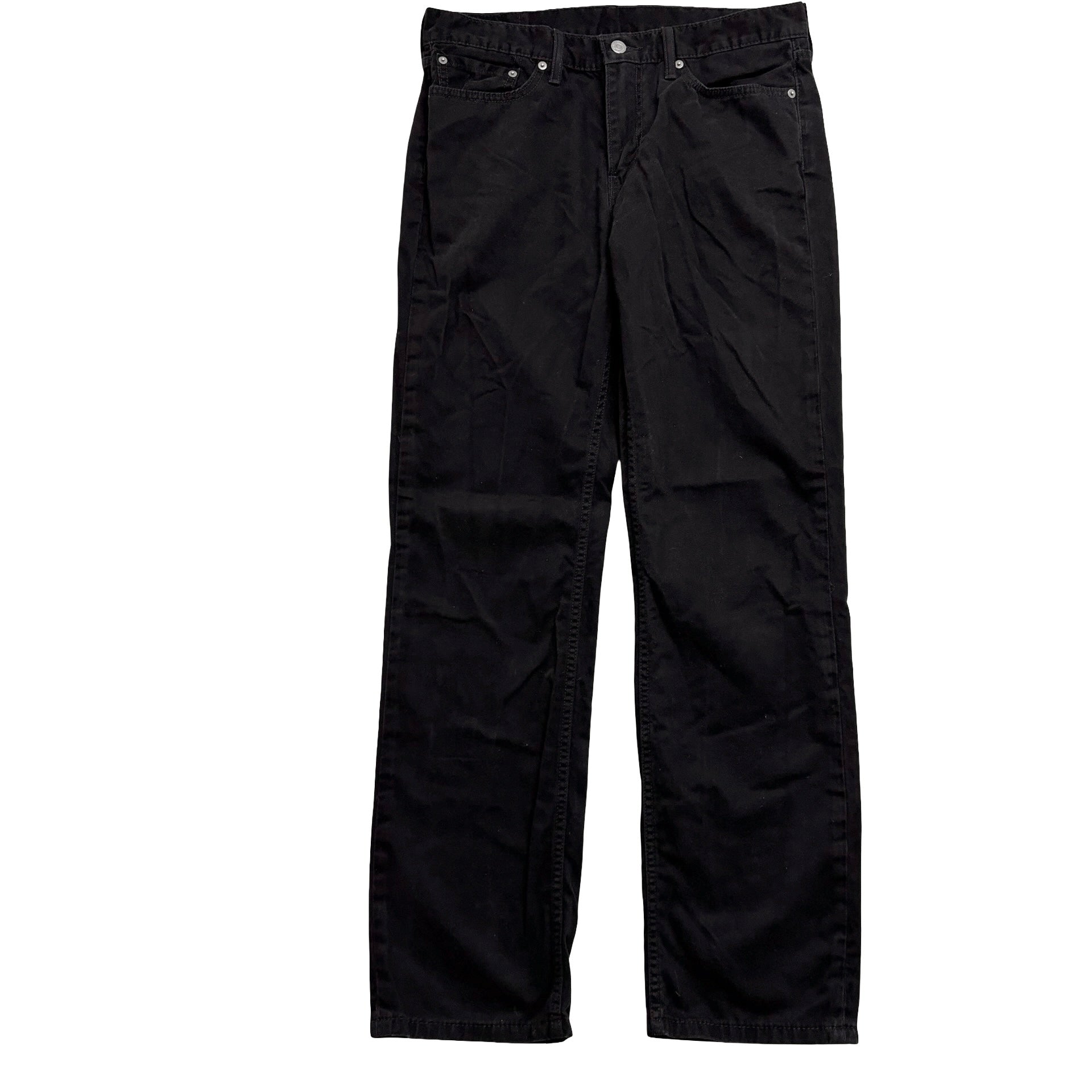 Levis 514 Trousers W33 L32 Mens Black Regular Straight Fit Cotton Pants (E)