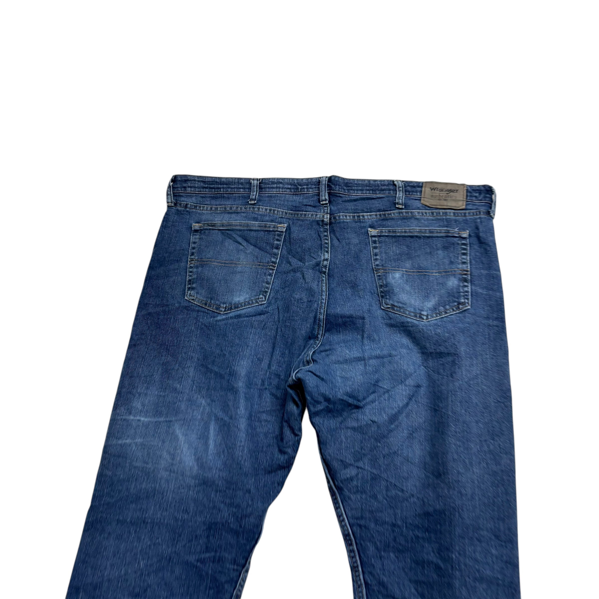 Wrangler Jeans W44 L30 Mens Dark Blue Regular Straight Fit Stretch Denim (E)
