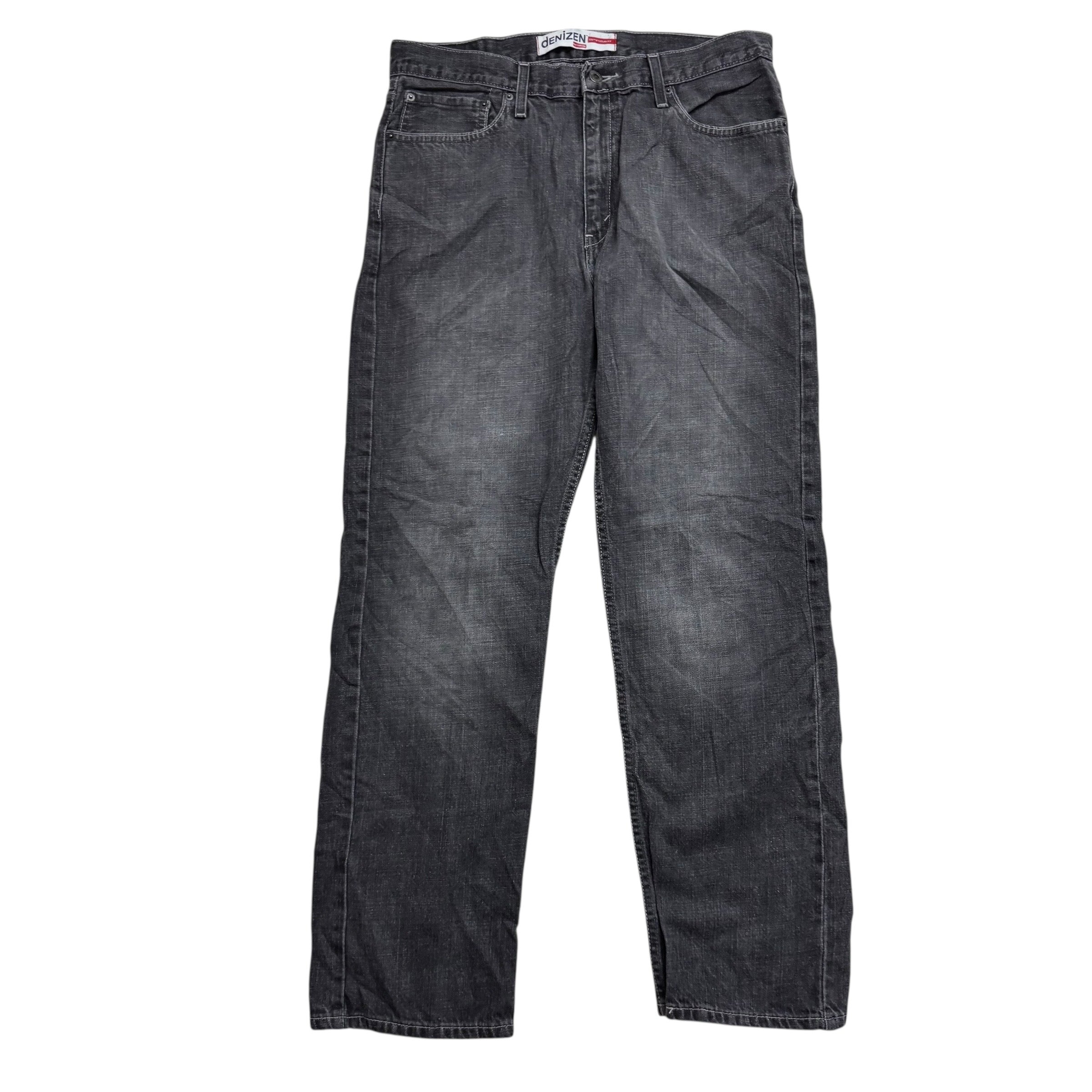 Levis Denizen Jeans W36 L32 Mens Black Regular Straight Fit Vintage