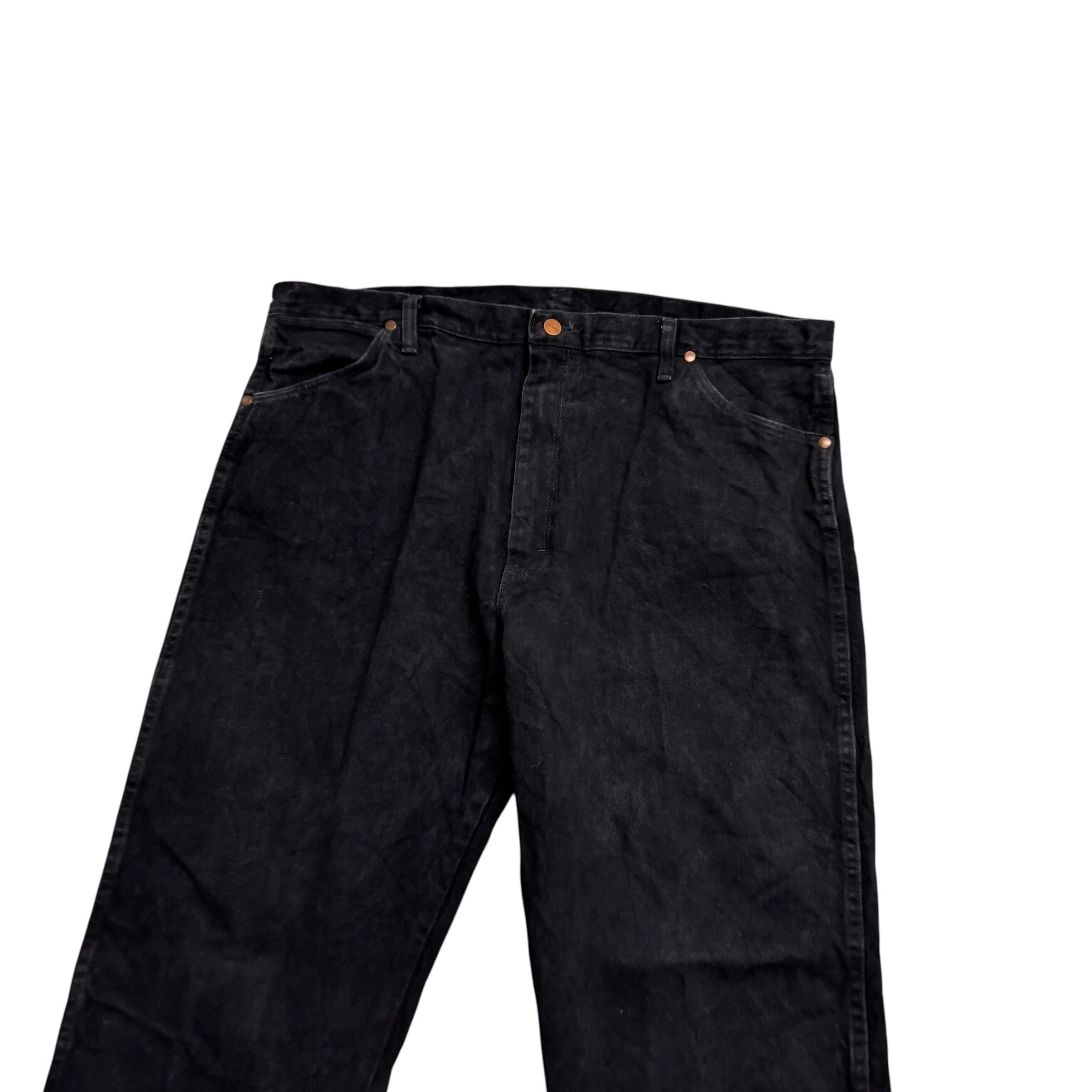 Wrangler Jeans Cowboy Cut W40 L34 Mens Black 13MWZ Original Fit Denim (E)