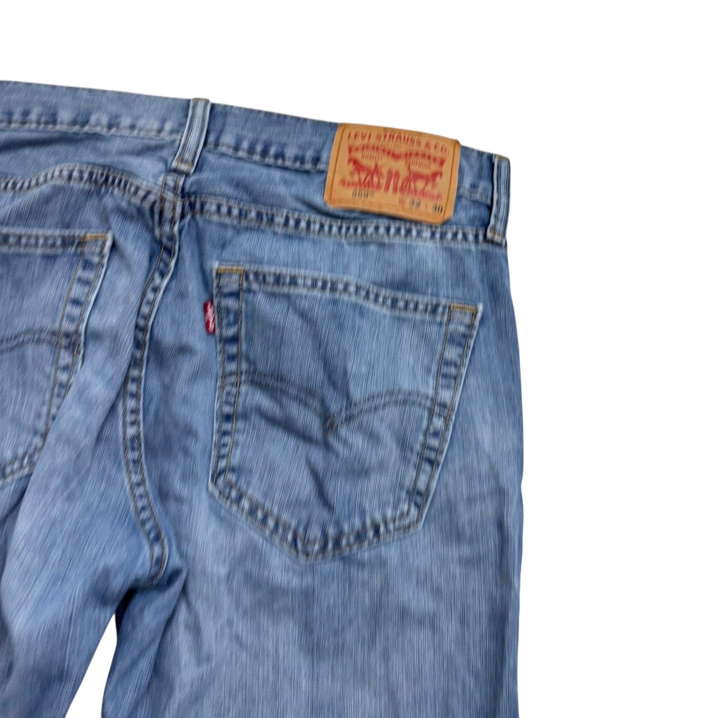 Levis 559 Jeans W32 L29 Mens Mid Blue Regular Straight Fit Denim (E)