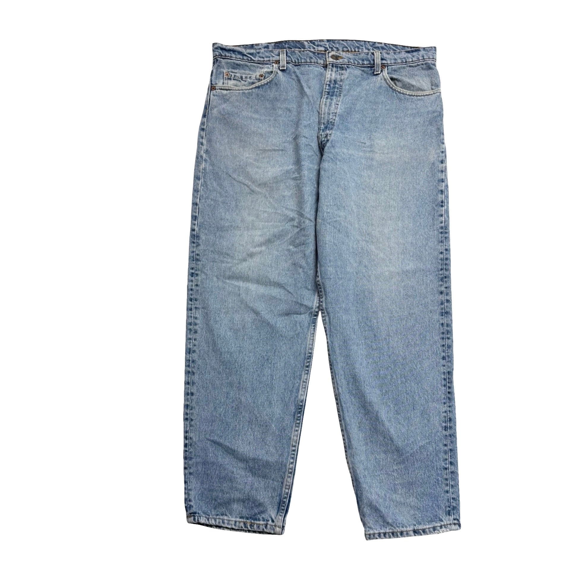 Levis 550 Jeans W40 L30 Mens Light Blue Relaxed Tapered Fit Vintage USA Made (E)