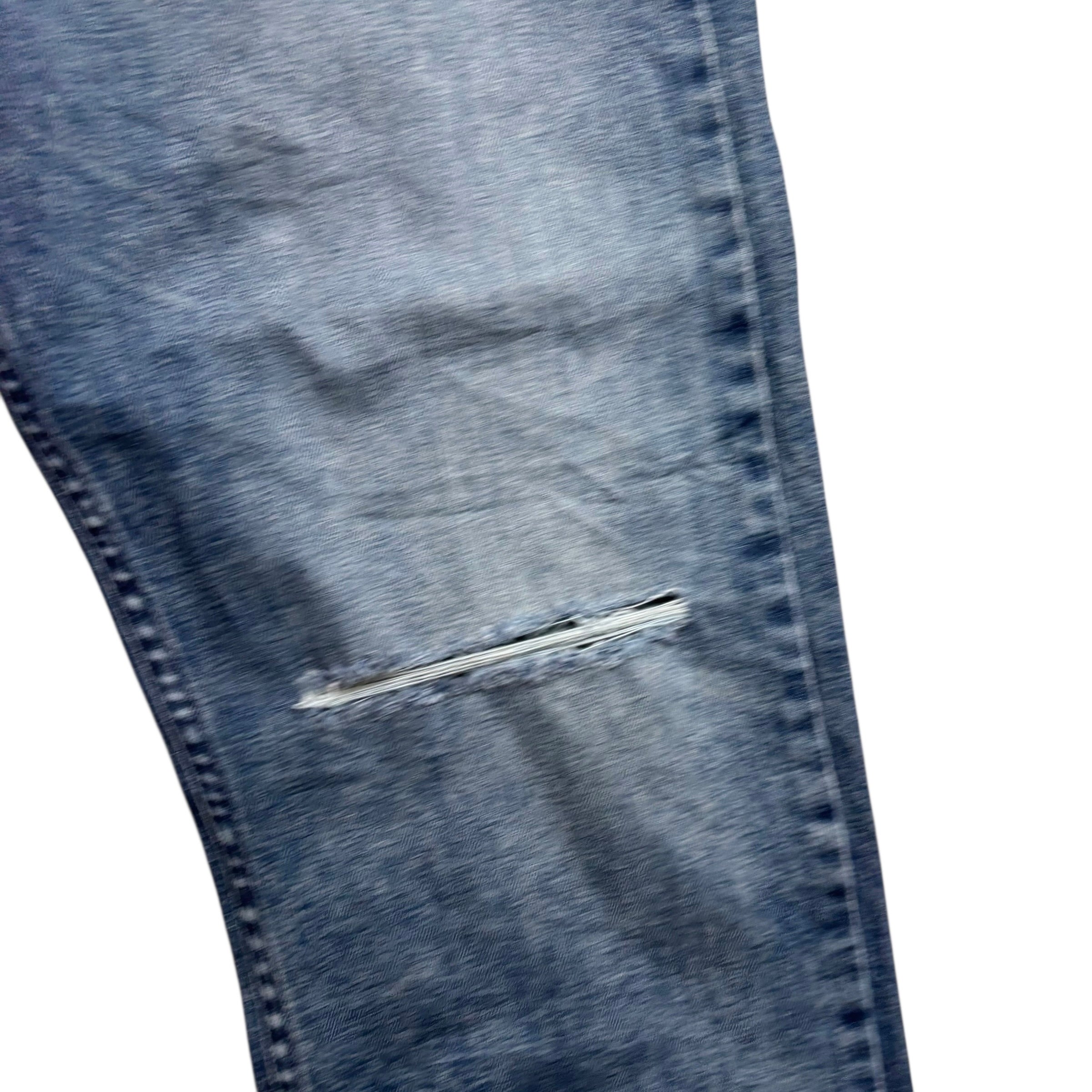 Levis 510 Jeans W40 L34 Mens Mid Blue Skinny Fit Stretch Distressed Denim