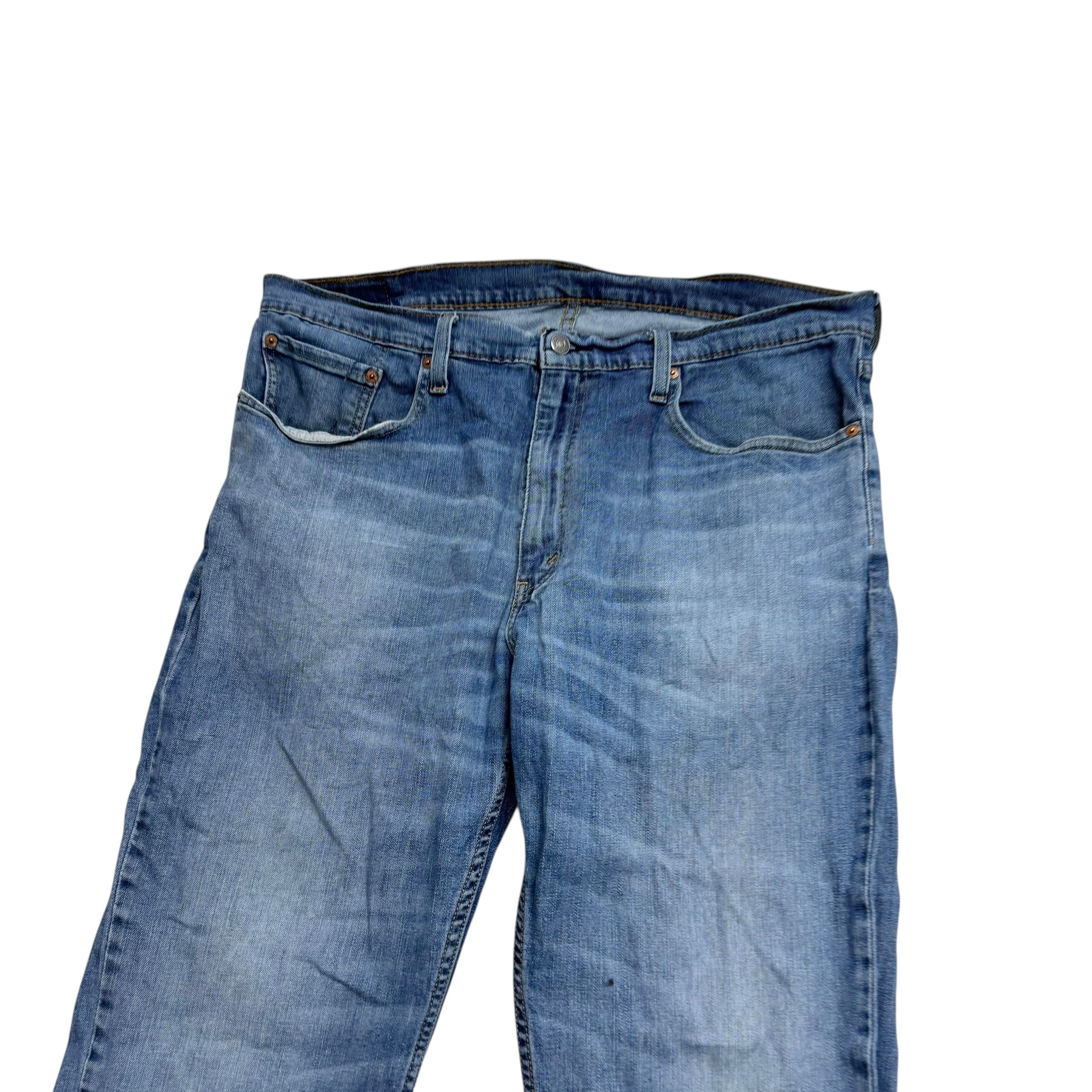 Levis 559 Jeans W38 L32 Mens Mid Blue Regular Straight Fit Stretch Denim (F)