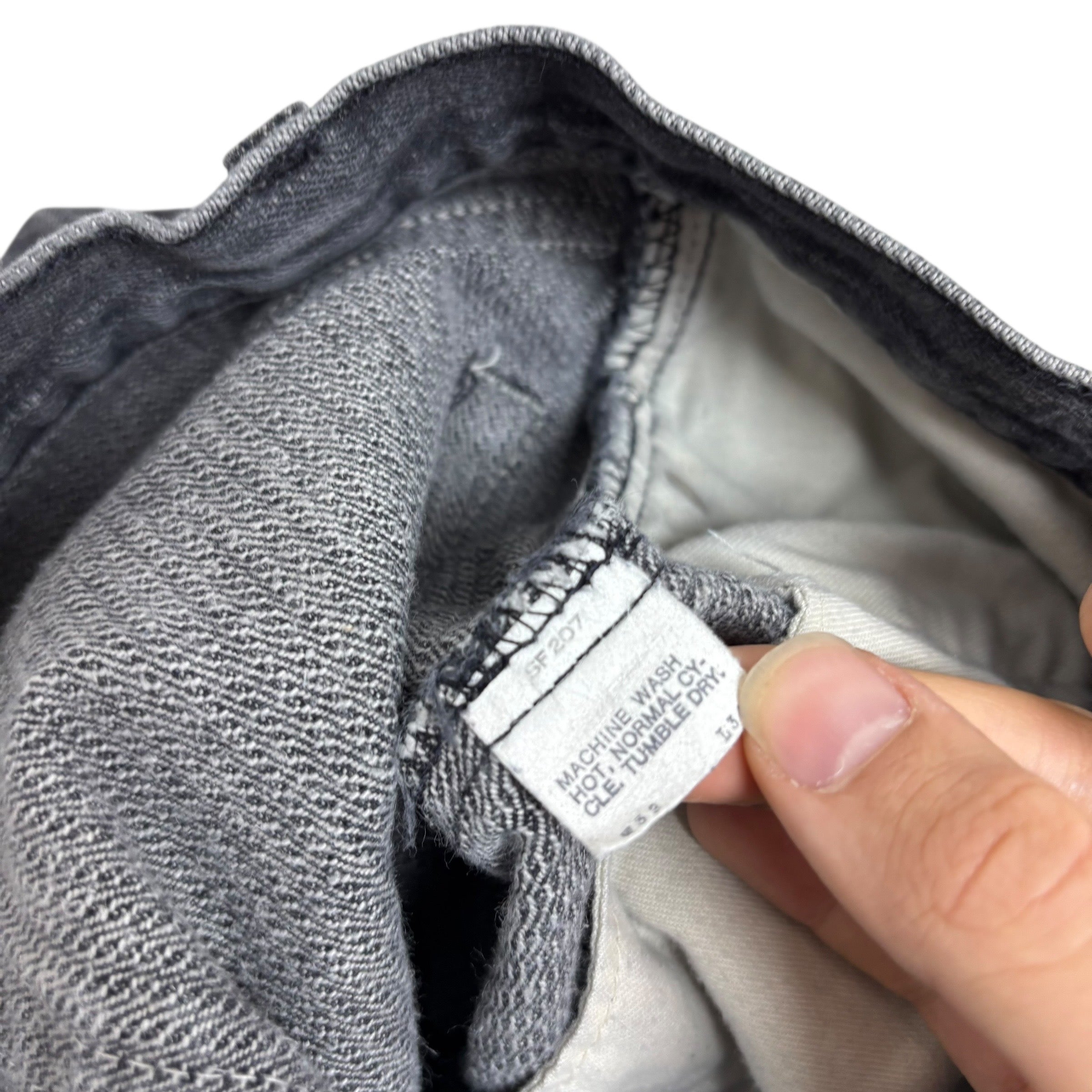 Levis 505 Jeans W31 L34 Mens Grey Slim Straight Fit Made In USA Vintage 80s