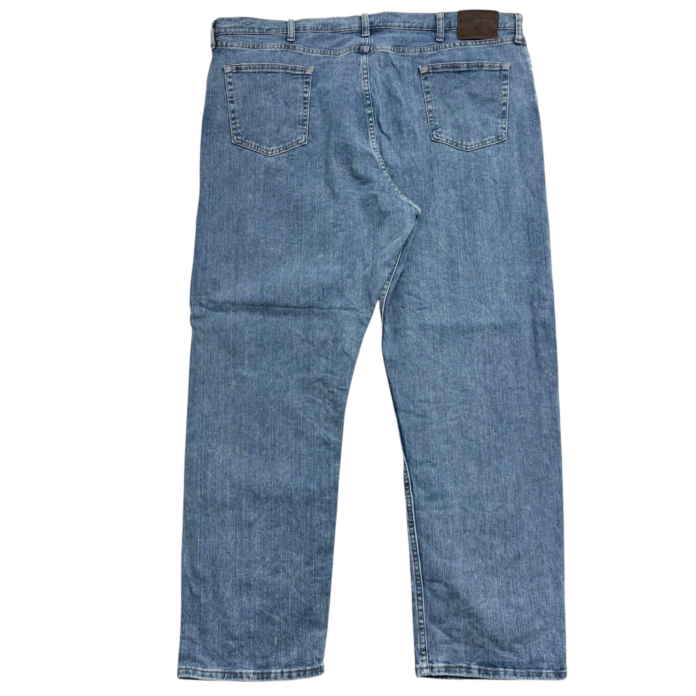 Wrangler Jeans W44 L32 Mens Light Blue Relaxed Straight Fit Stretch Denim (E)