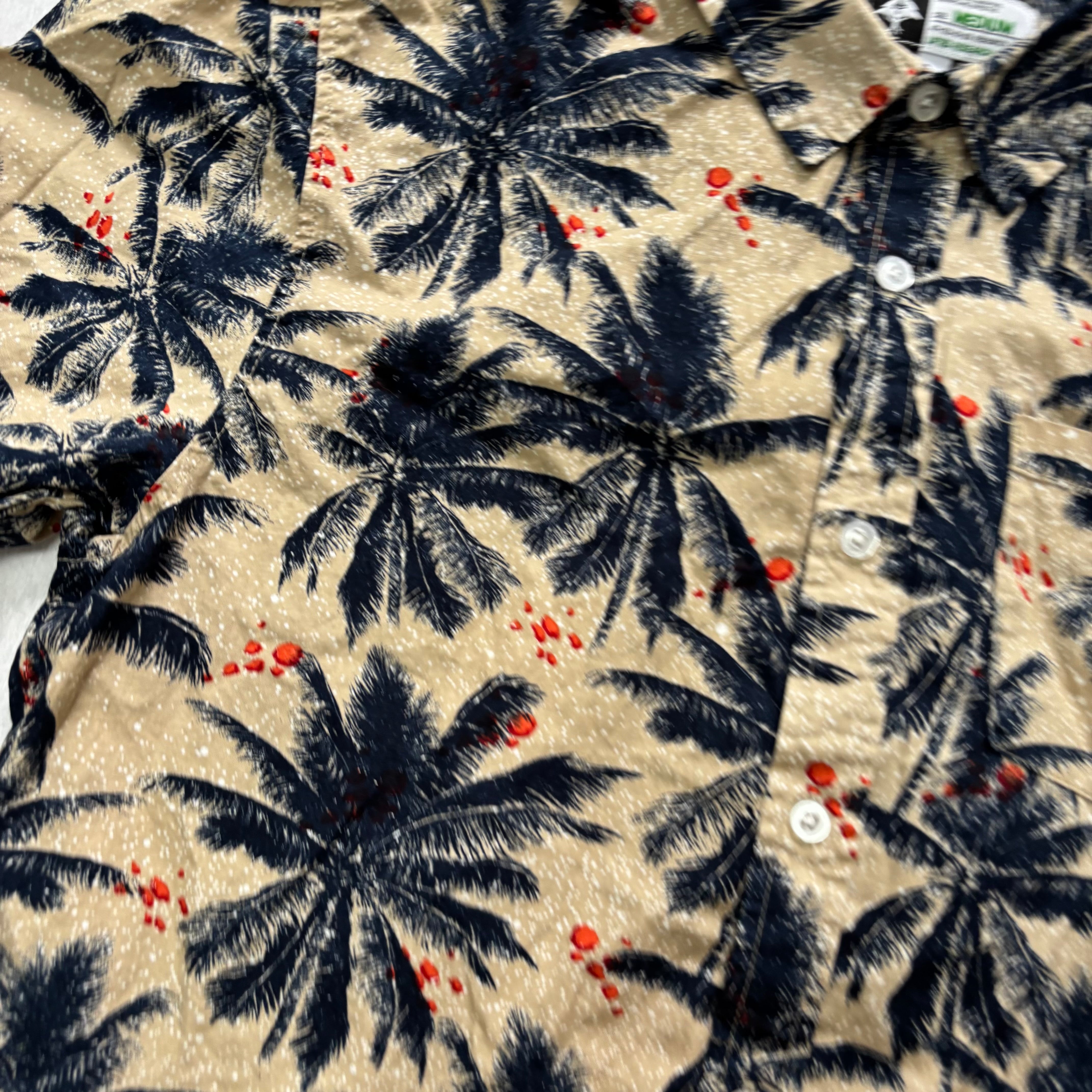 Hawaiian Shirt Mens Small Floral Aloha Short Sleeve Cotton (E)