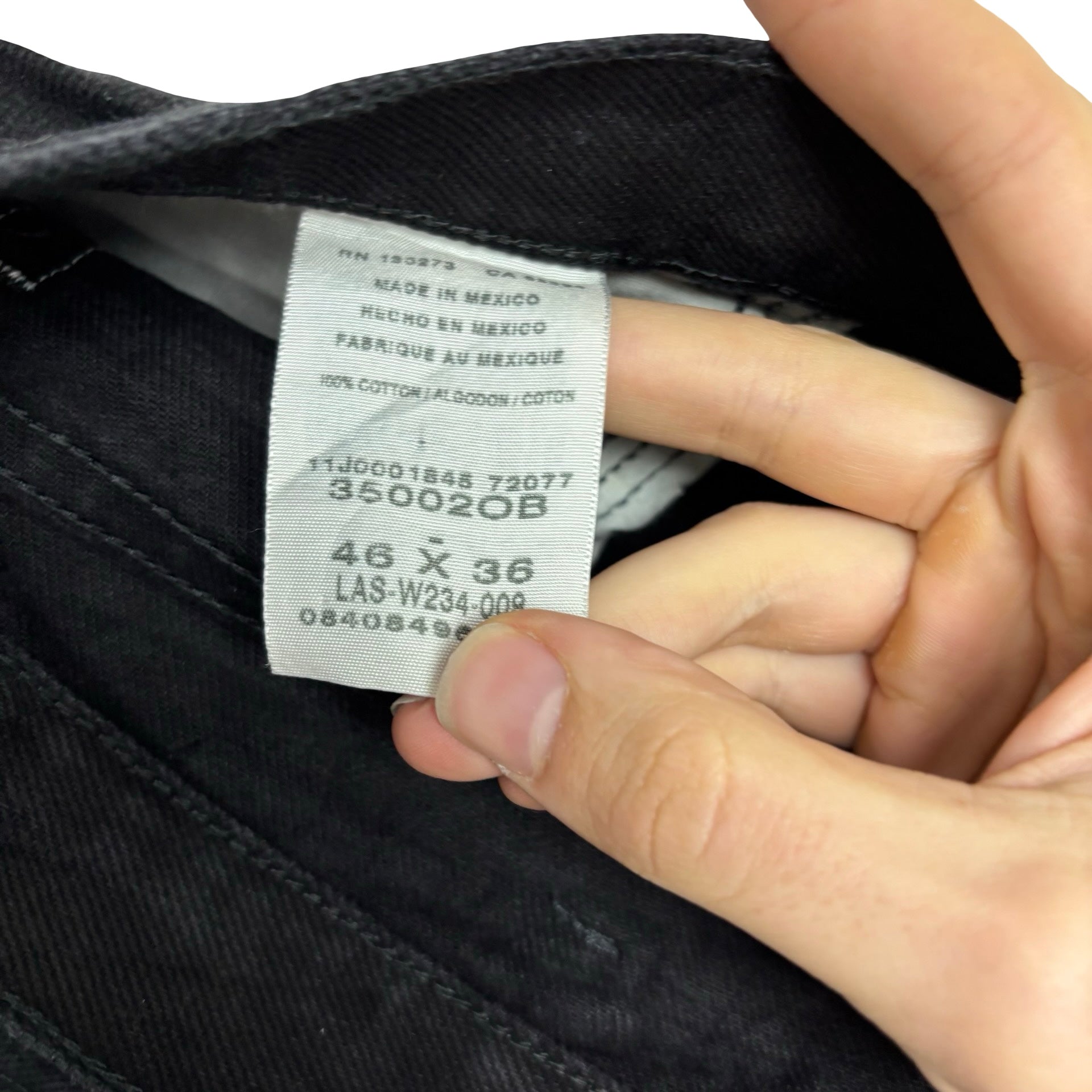 Wrangler Jeans W46 L36 Mens Black Relaxed Tapered Fit Vintage Denim (E)