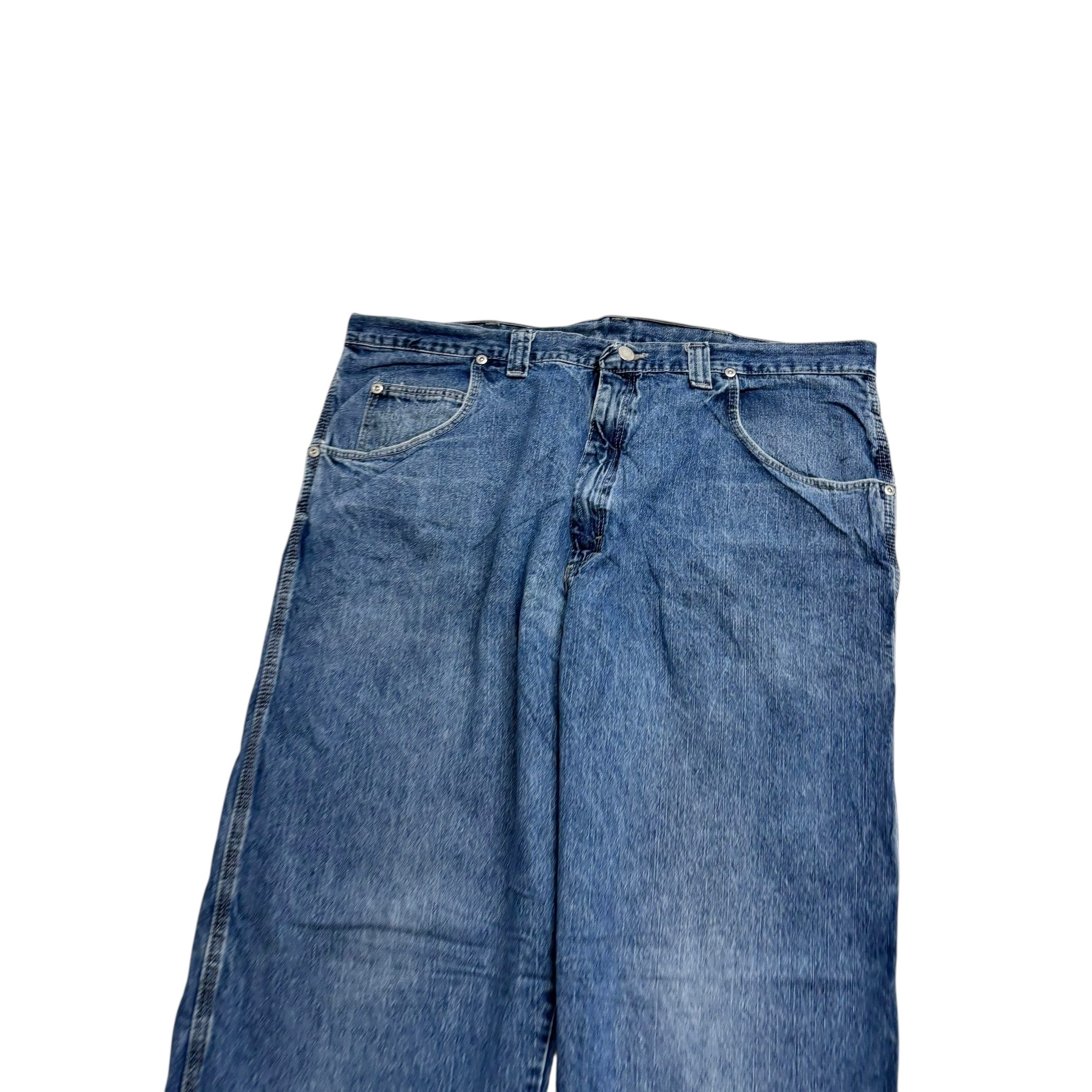 Wrangler Carpenter Jeans W38 L32 Mens Mid Blue Relaxed Straight Fit Vintage