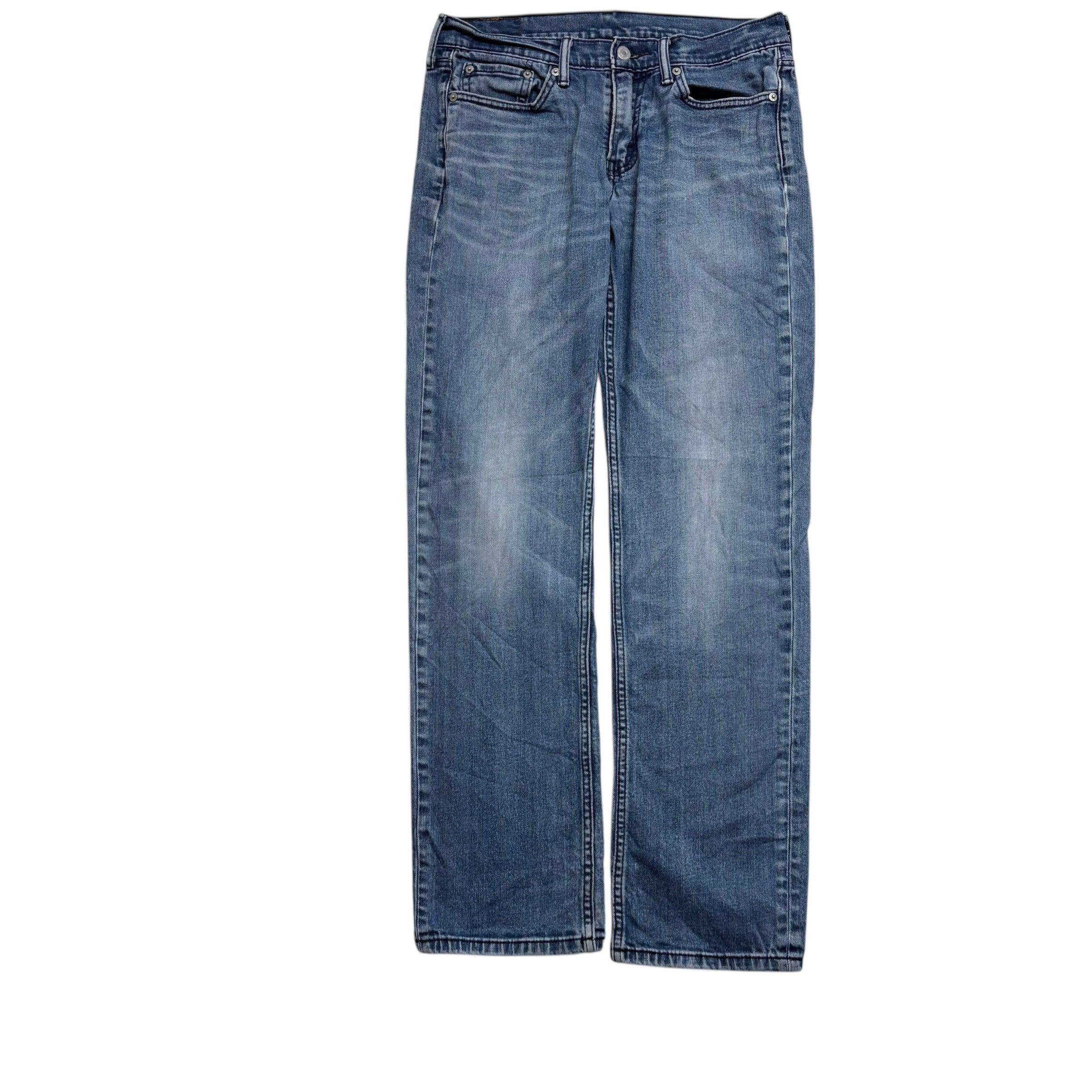 Levis 514 Jeans W29 L31 Mens Navy Blue Slim Straight Fit Stretch Denim