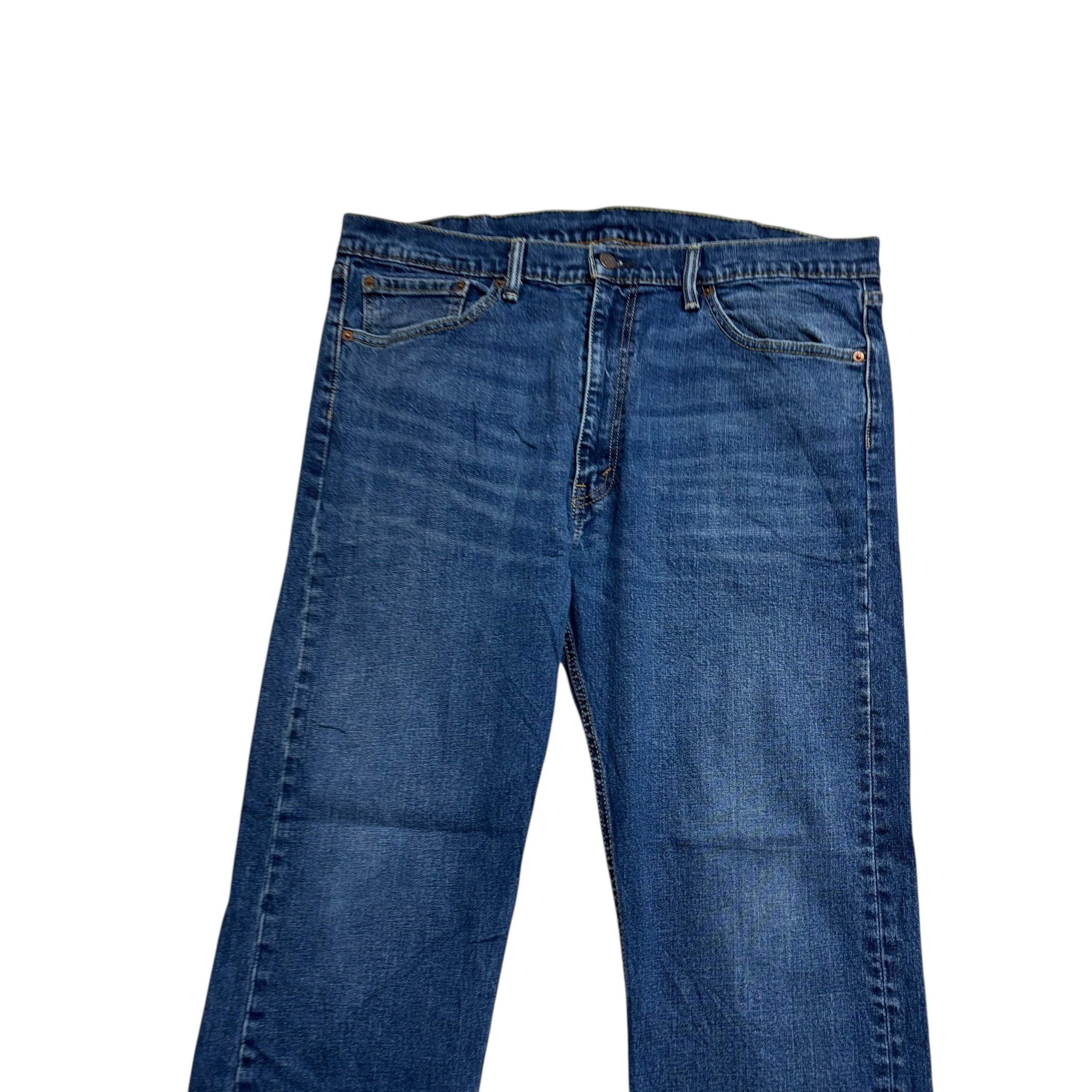 Levis 505 Jeans W40 L30 Mens Mid Blue Regular Straight Fit Stretch Denim