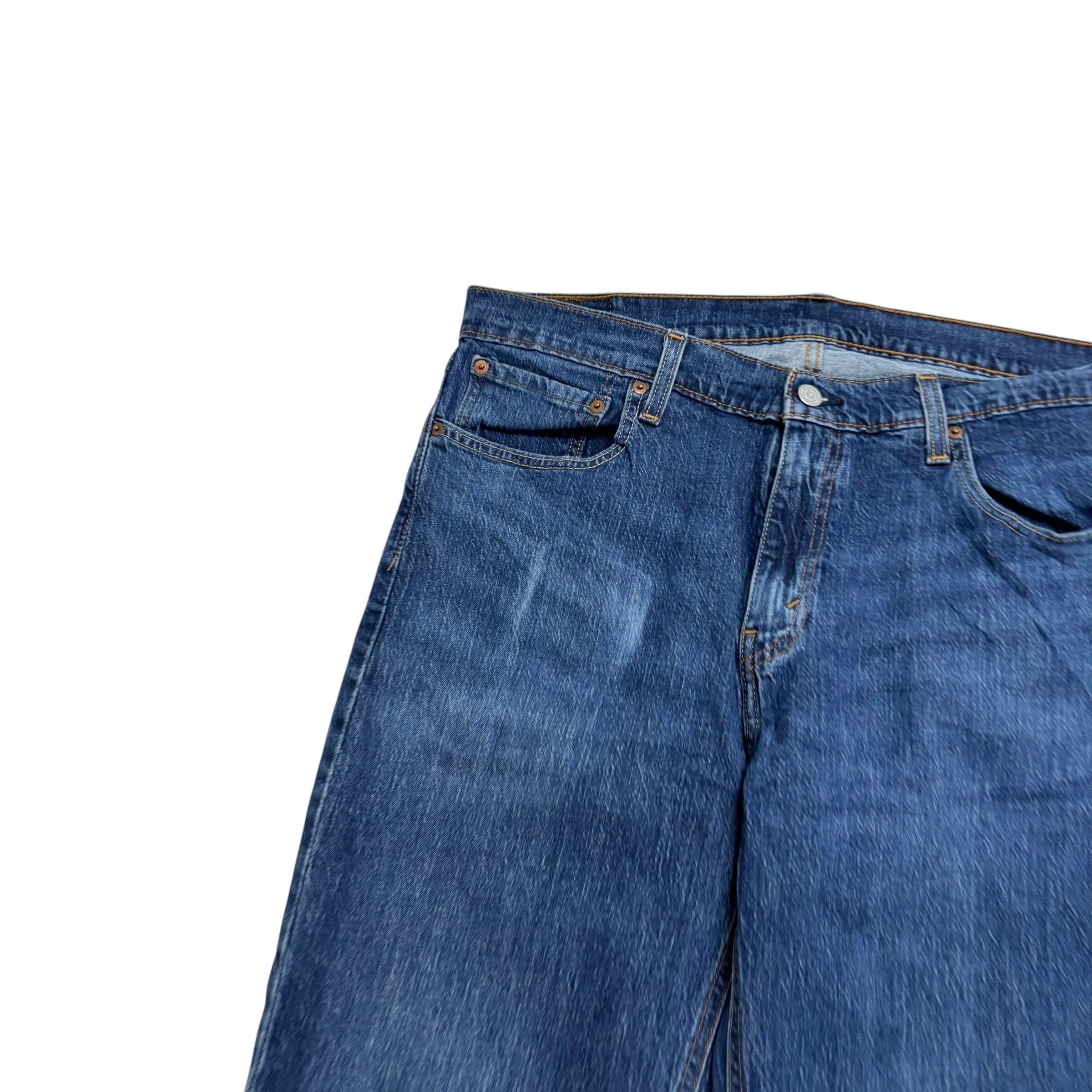 Levis 541 Jeans W36 L32 Mens Mid Blue Athletic Tapered Fit Stretch Denim