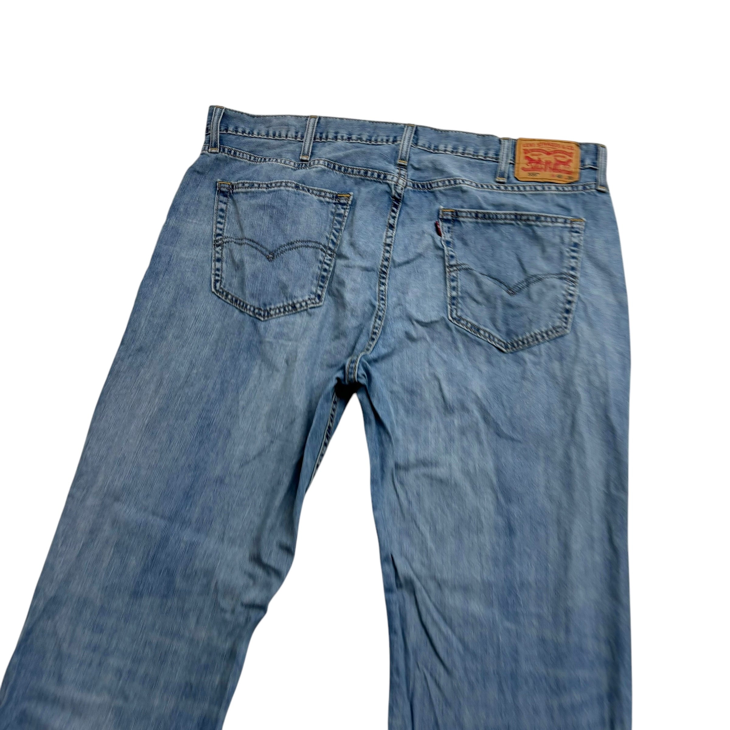 Levis 559 Jeans W40 L30 Mens Light Blue Baggy Relaxed Straight Fit Denim (E)