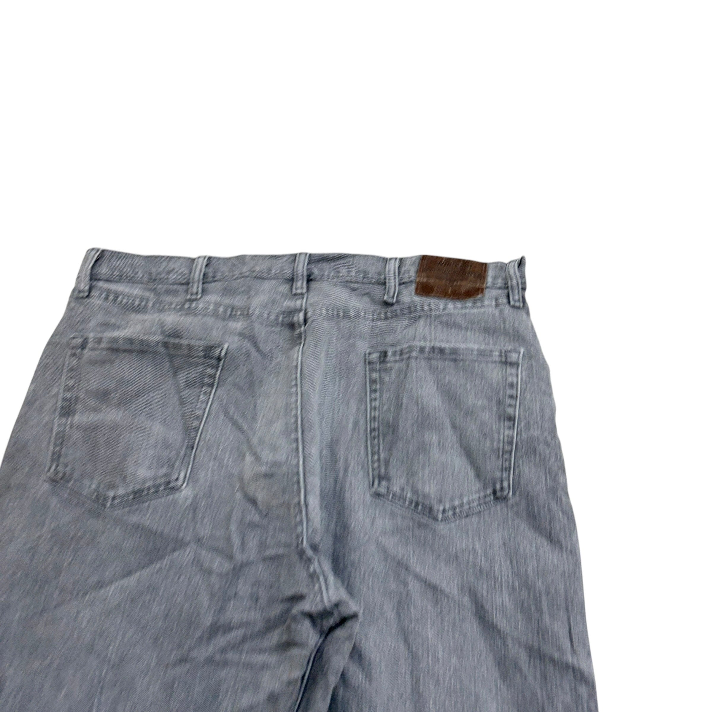 Wrangler Jeans W38 L34 Mens Grey Relaxed Straight Fit Stretch Denim (E)