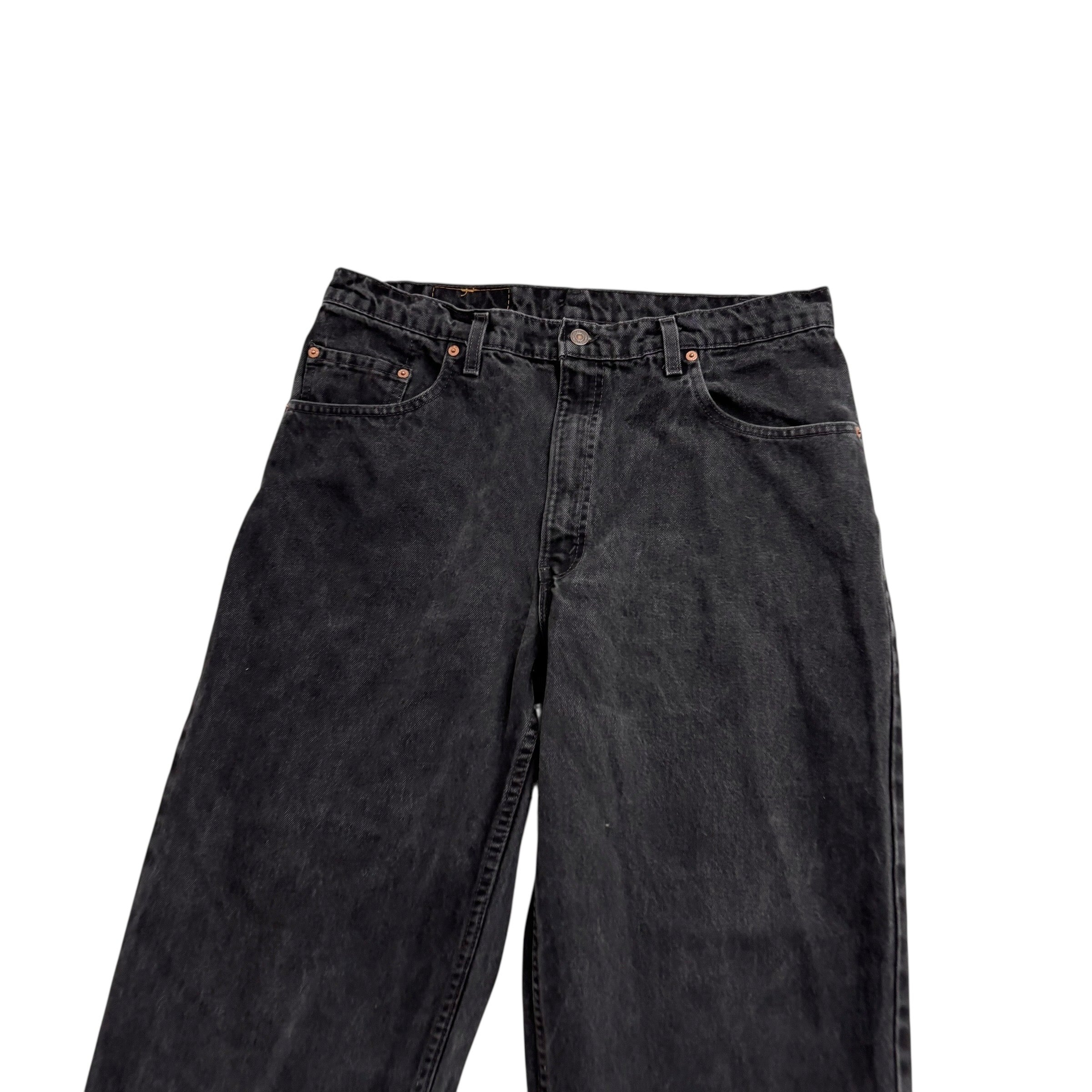 Levis 560 Jeans W36 L34 Mens Black Relaxed Tapered Fit Made In USA Vintage (E)