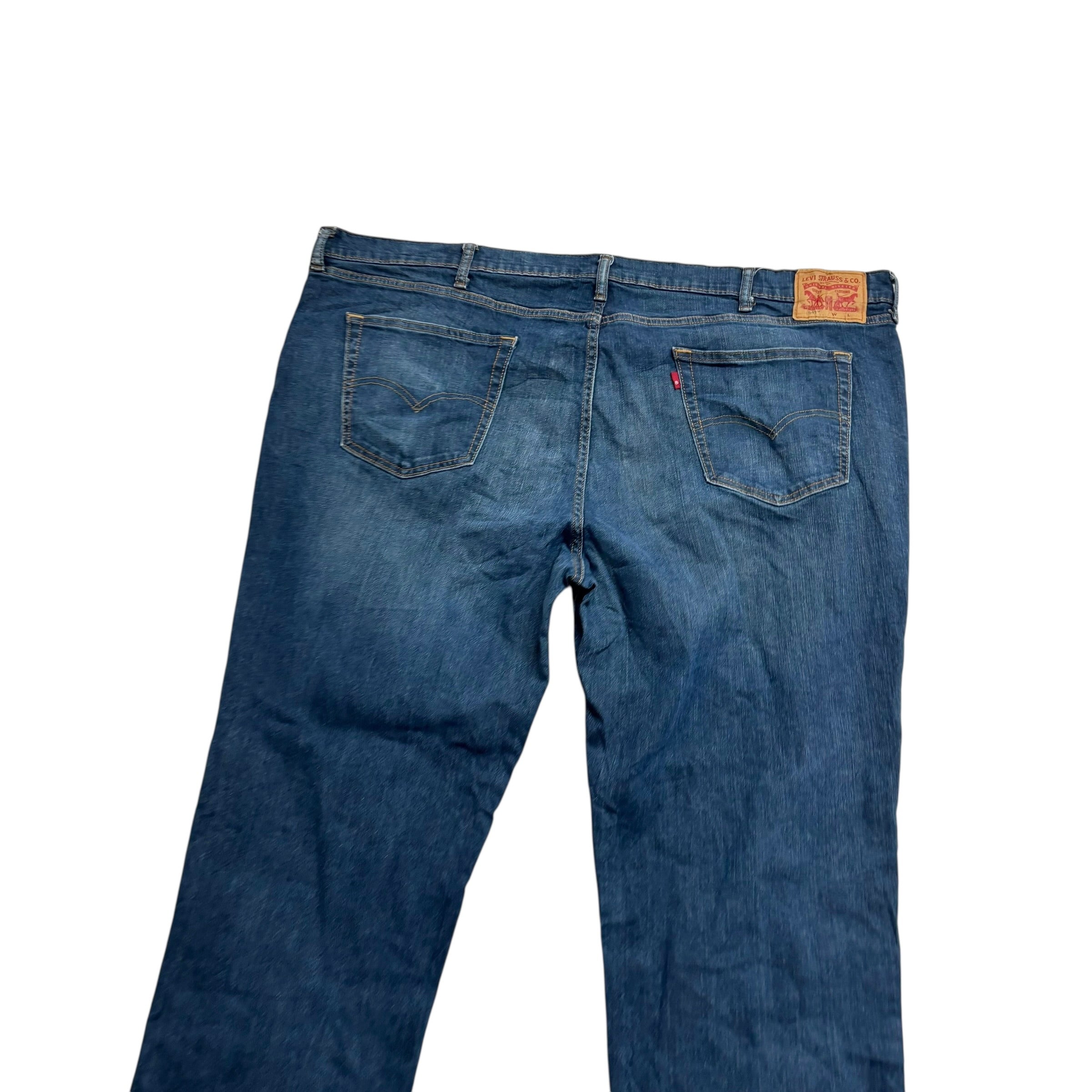 Levis 541 Jeans W50 L30 Mens Dark Blue Athletic Tapered Fit Stretch Denim (E)