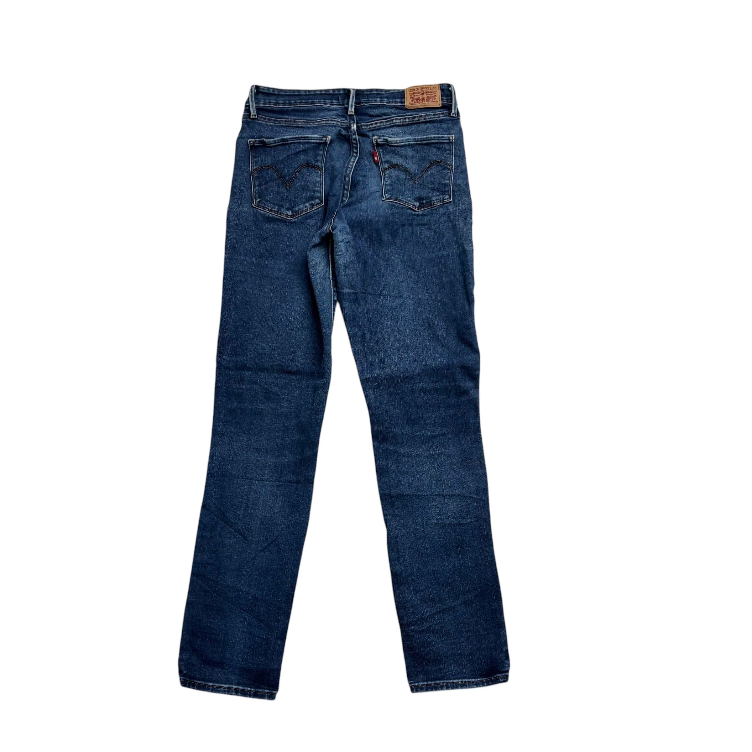 Levis Jeans W28 L32 Womens Mid Blue Mid Rise Skinny Fit Stretch Denim