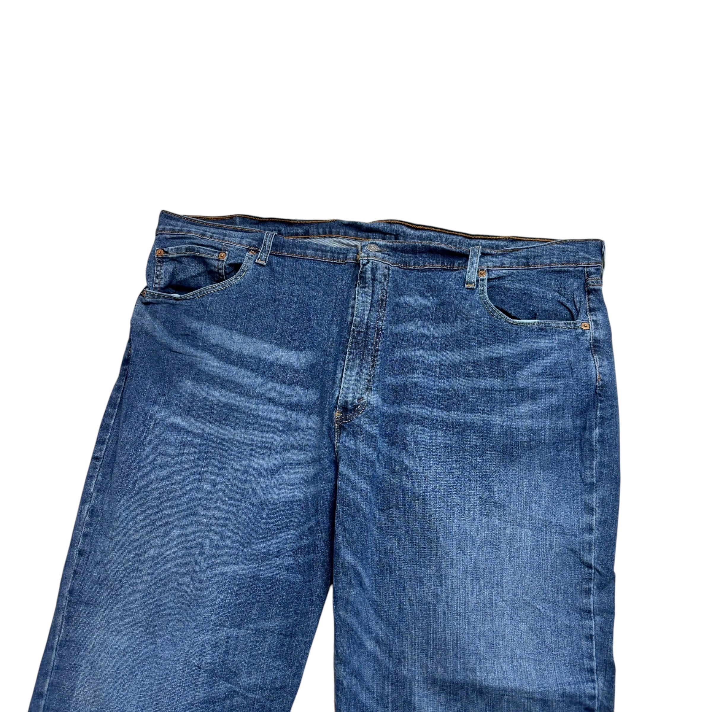 Levis 559 Jeans W48 L29 Mens Mid Blue Relaxed Straight Fit Stretch Denim (E)