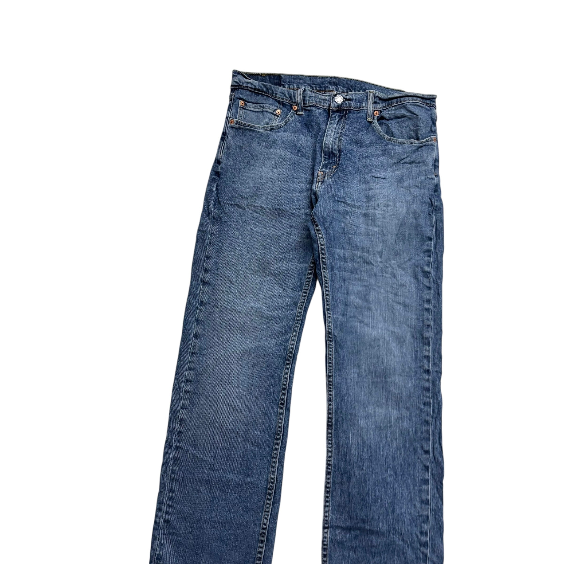 Levis 559 Jeans W34 L32 Mens Mid Blue Relaxed Straight Fit Stretch Denim (E)