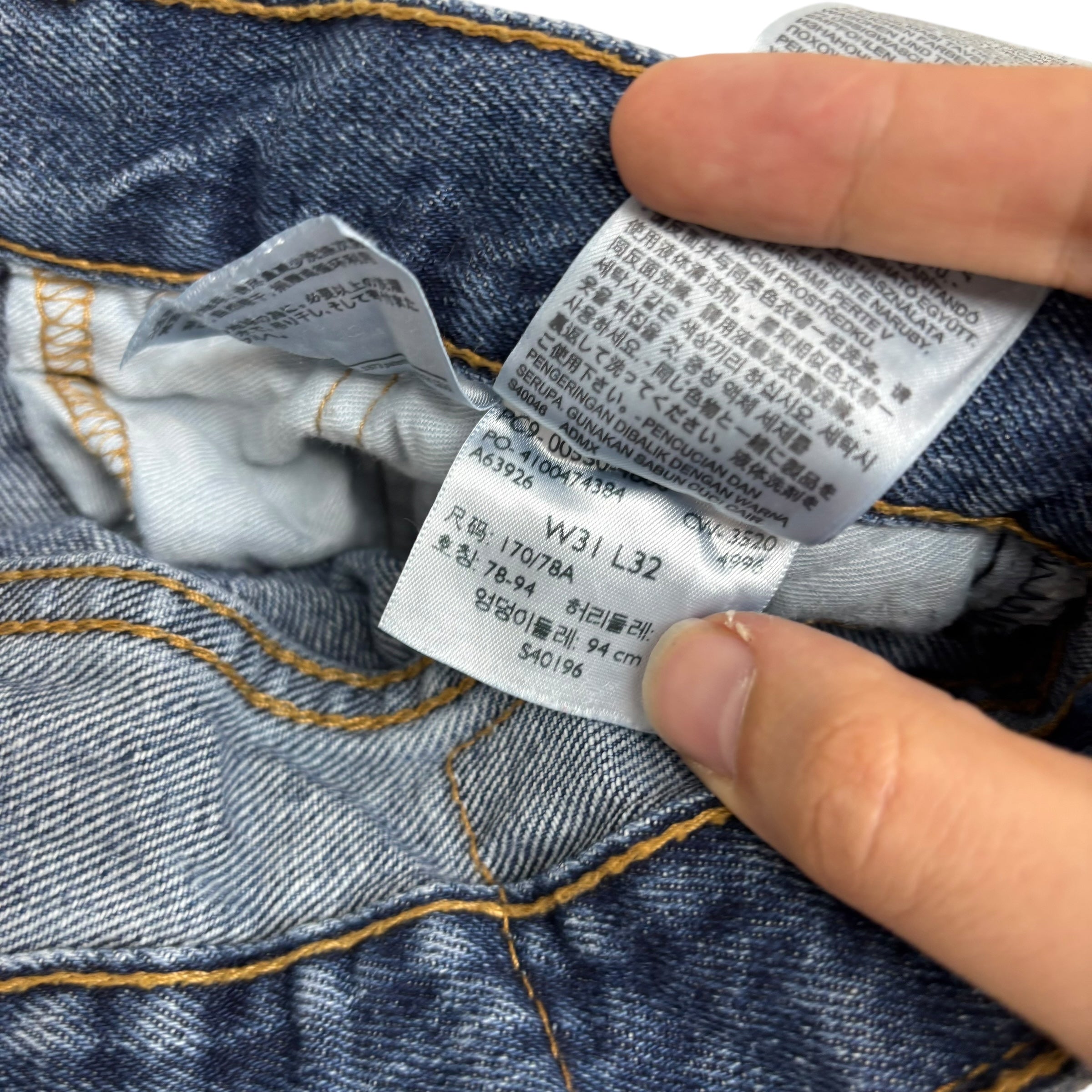 Levis 550 Jeans W31 L32 Mens Mid Blue Baggy Relaxed Straight Fit Denim (E)