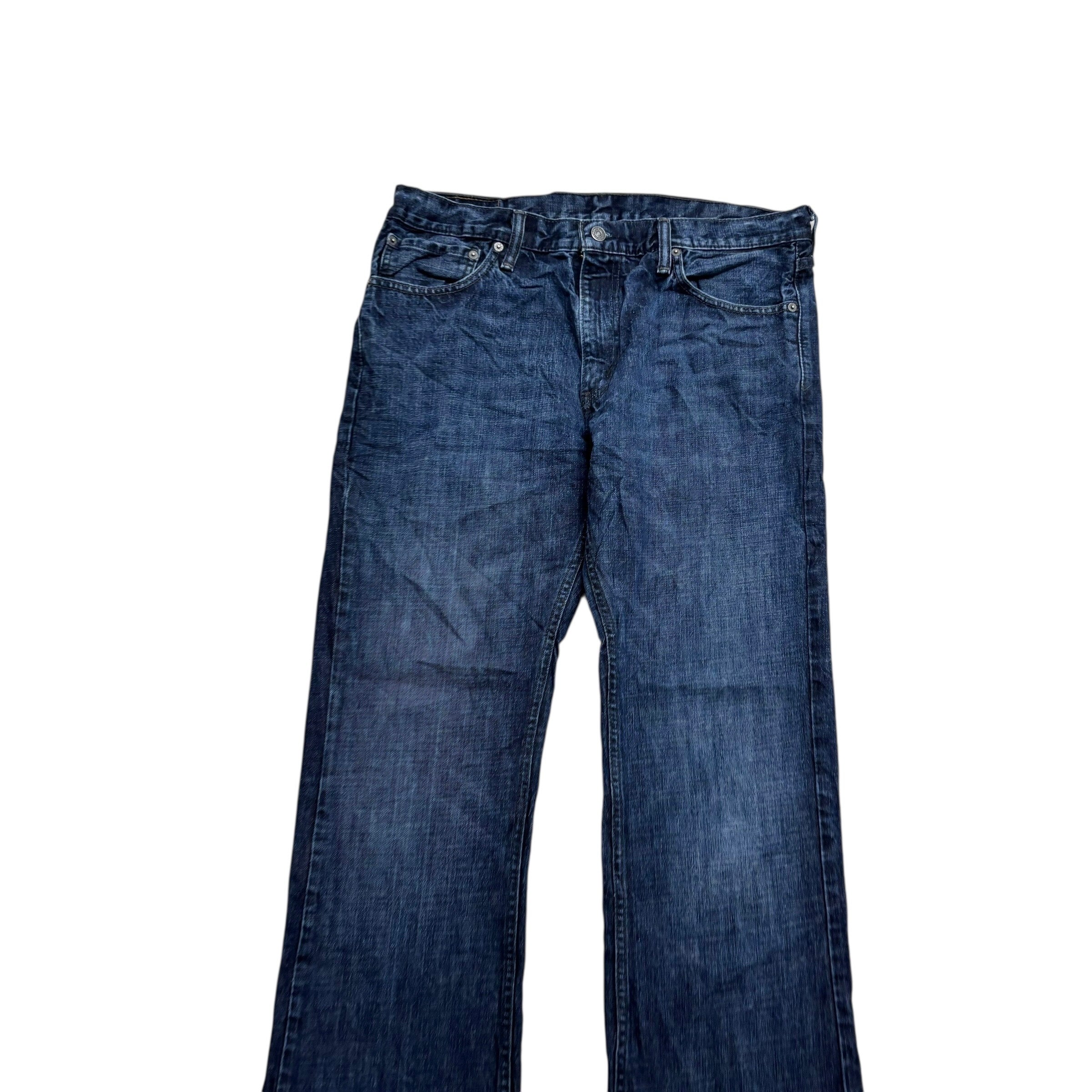 Levis 527 Jeans W36 L32 Mens Navy Blue Regular Bootcut Fit Vintage Denim (E)