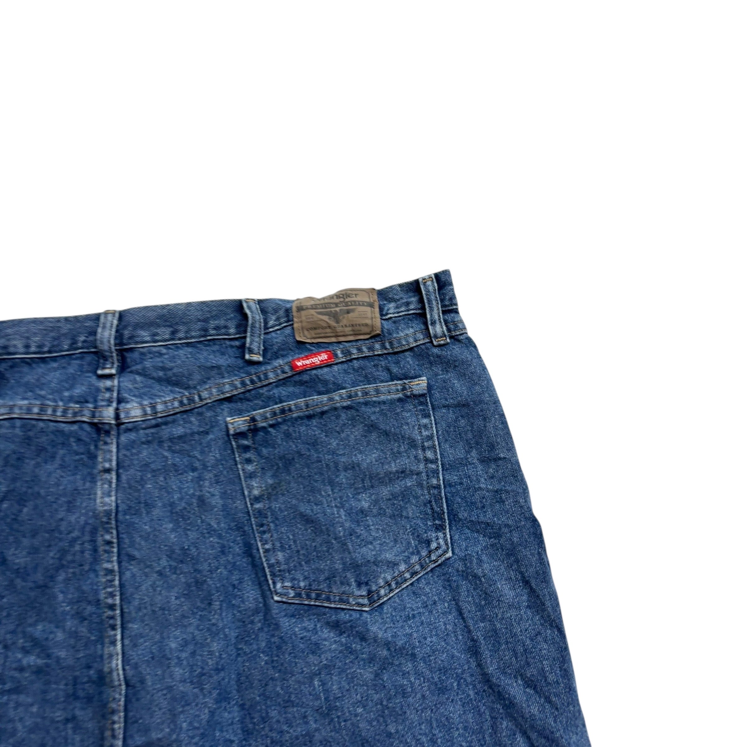 Wrangler Denim Shorts W46 Mens Mid Blue 7in Regular Fit